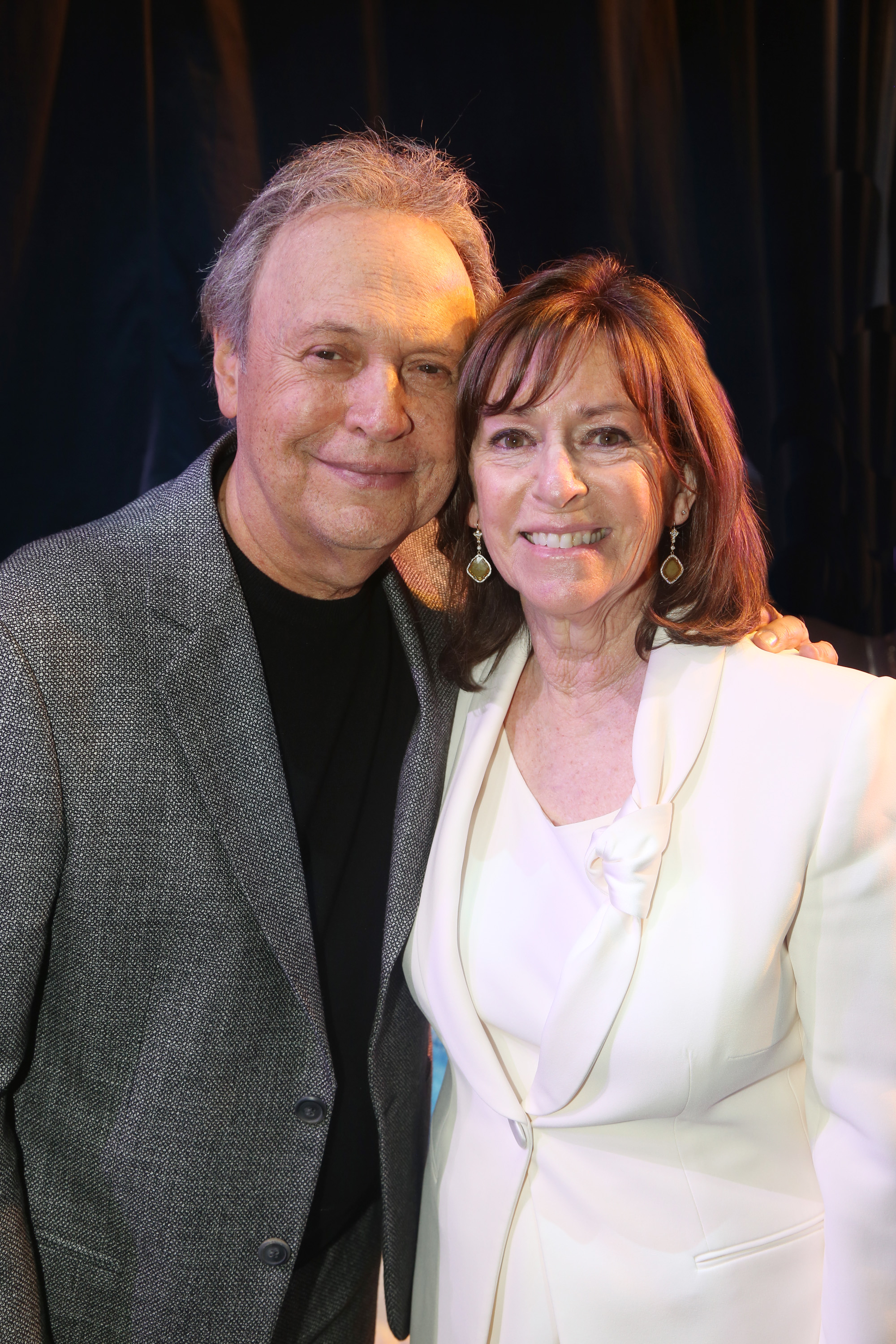 Billy and Janice Crystal pose backstage at the opening night of "Mr. Saturday Night" on Broadway at The Nederlander Theatre on April 27, 2022, in New York City | Source: Getty Images