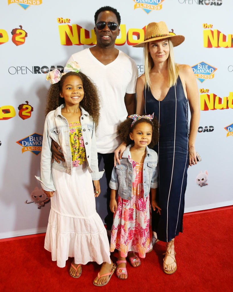 Harold, Brittany, Wynter Aria, and Holiday Grace at the premiere of "The Nut Job 2: Nutty By Nature" on August 5, 2017, in LA, California | Source: Getty Images