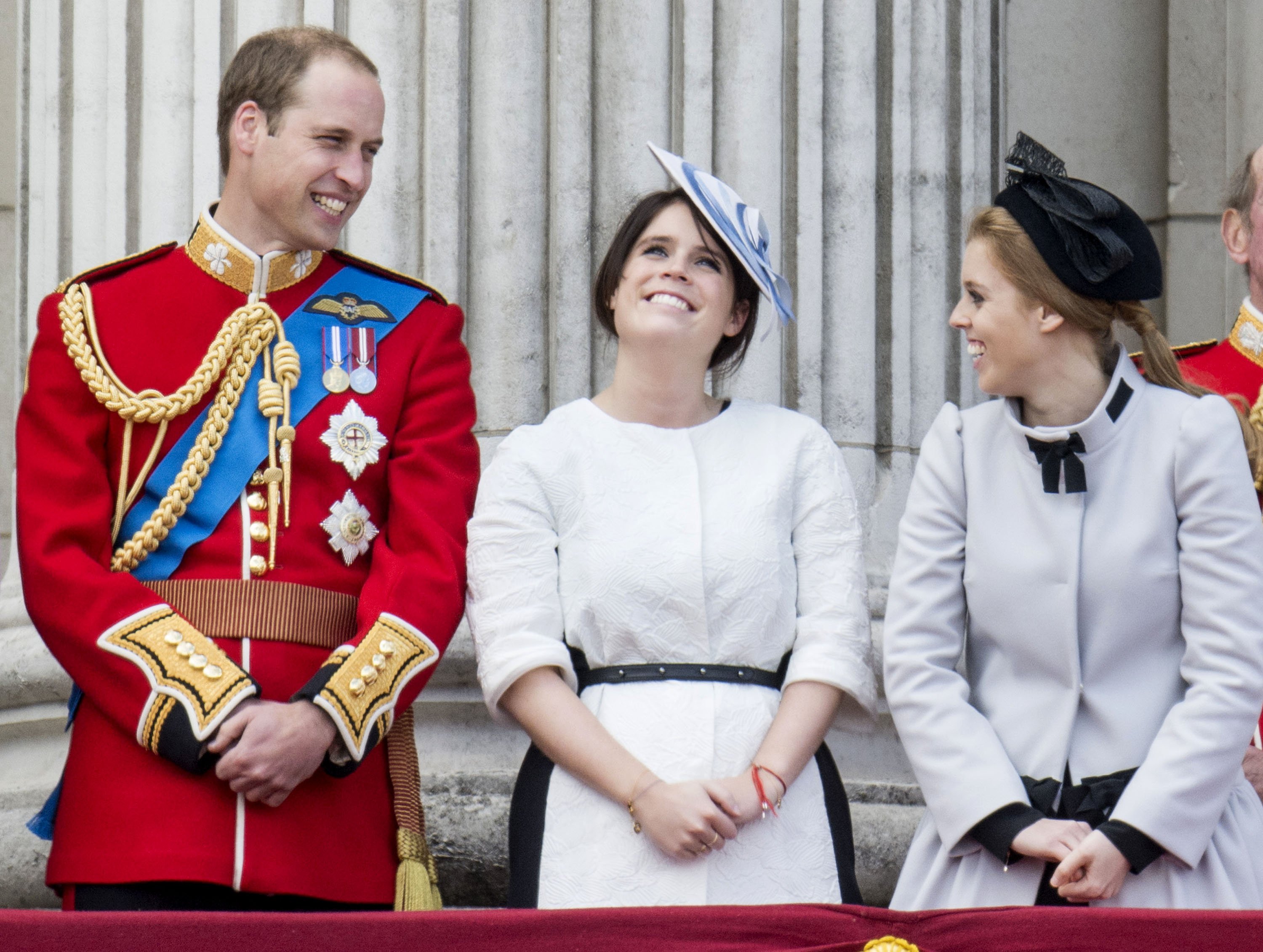  Prince William with Princesses Eugenie and Beatrice during the annual Trooping The Colour ceremony at Buckingham Palace on June 15, 2013 in London, England. | Source: Getty Images