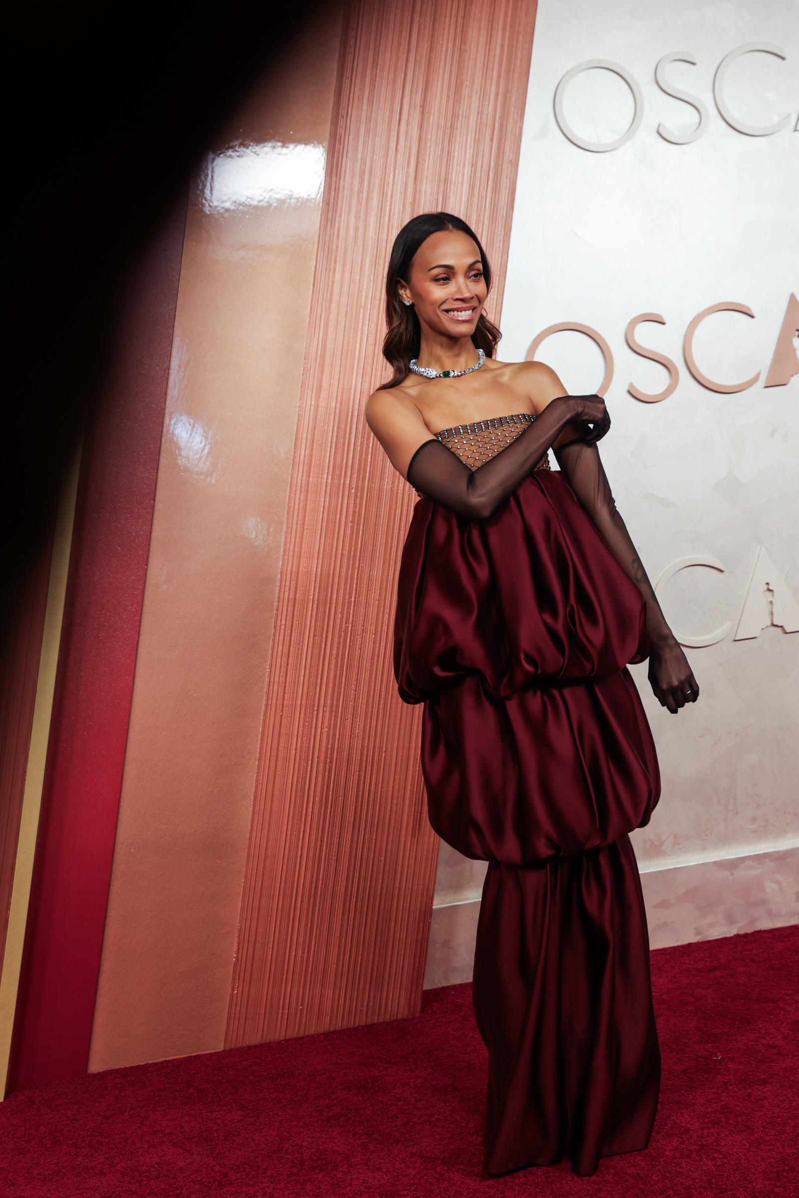 Zoe Saldana at the 97th Oscars held at the Dolby Theatre in Hollywood, California, on March 2, 2025 | Source: Getty Images