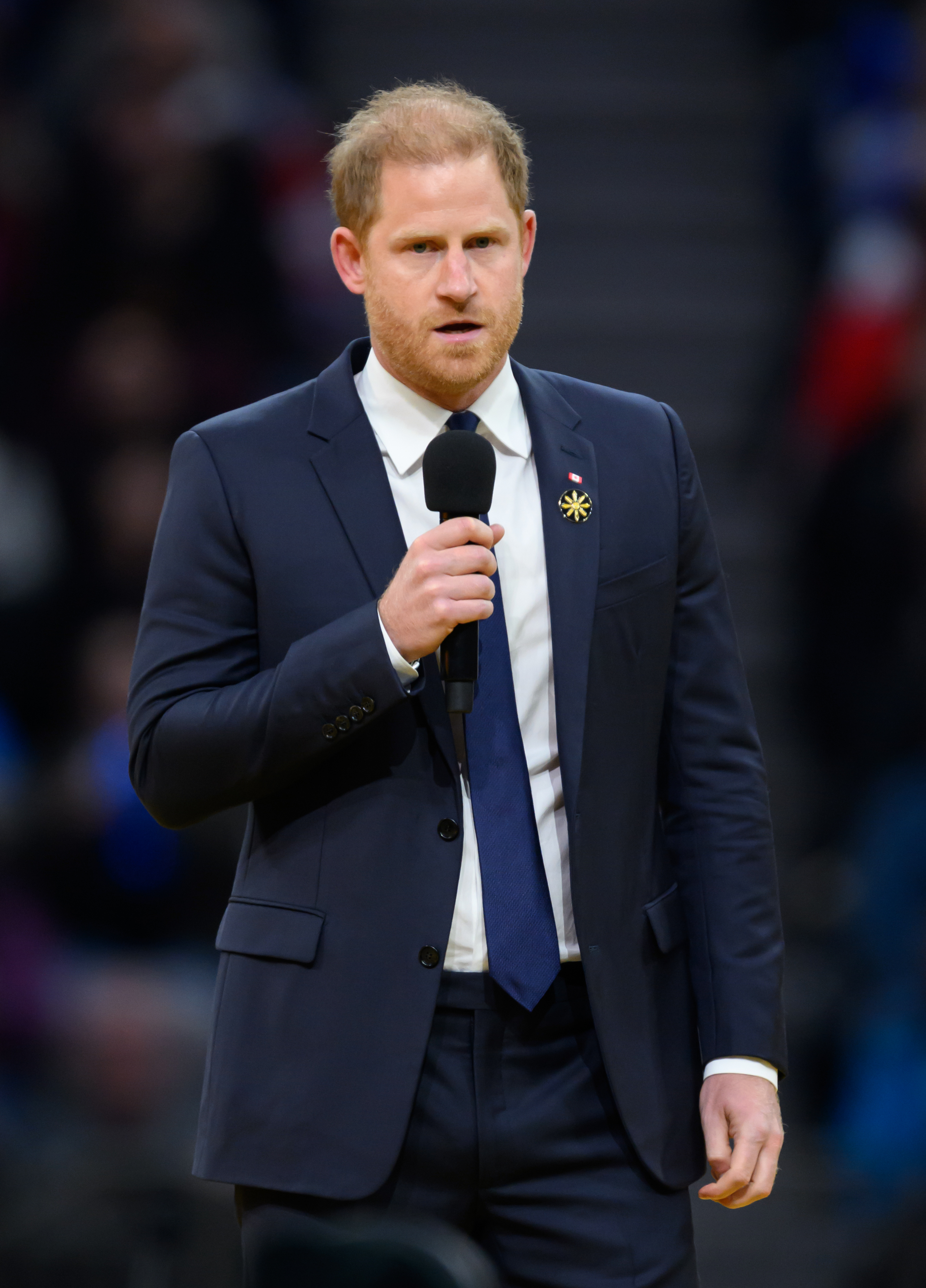 Prince Harry speaking at the opening ceremony of the 2025 Invictus Games in Vancouver, British Columbia on February 8, 2025. | Source: Getty Images