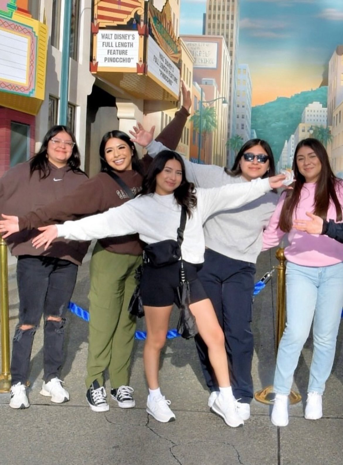 Thalia Salinas, Brianna Valadez, Ruby Cruz, Desiree Cervantez, and Jacqueline Velasco, from a post uploaded by Desiree's mother, Mac Avila, dated August 1, 2025 | Source: Facebook/macaveli23