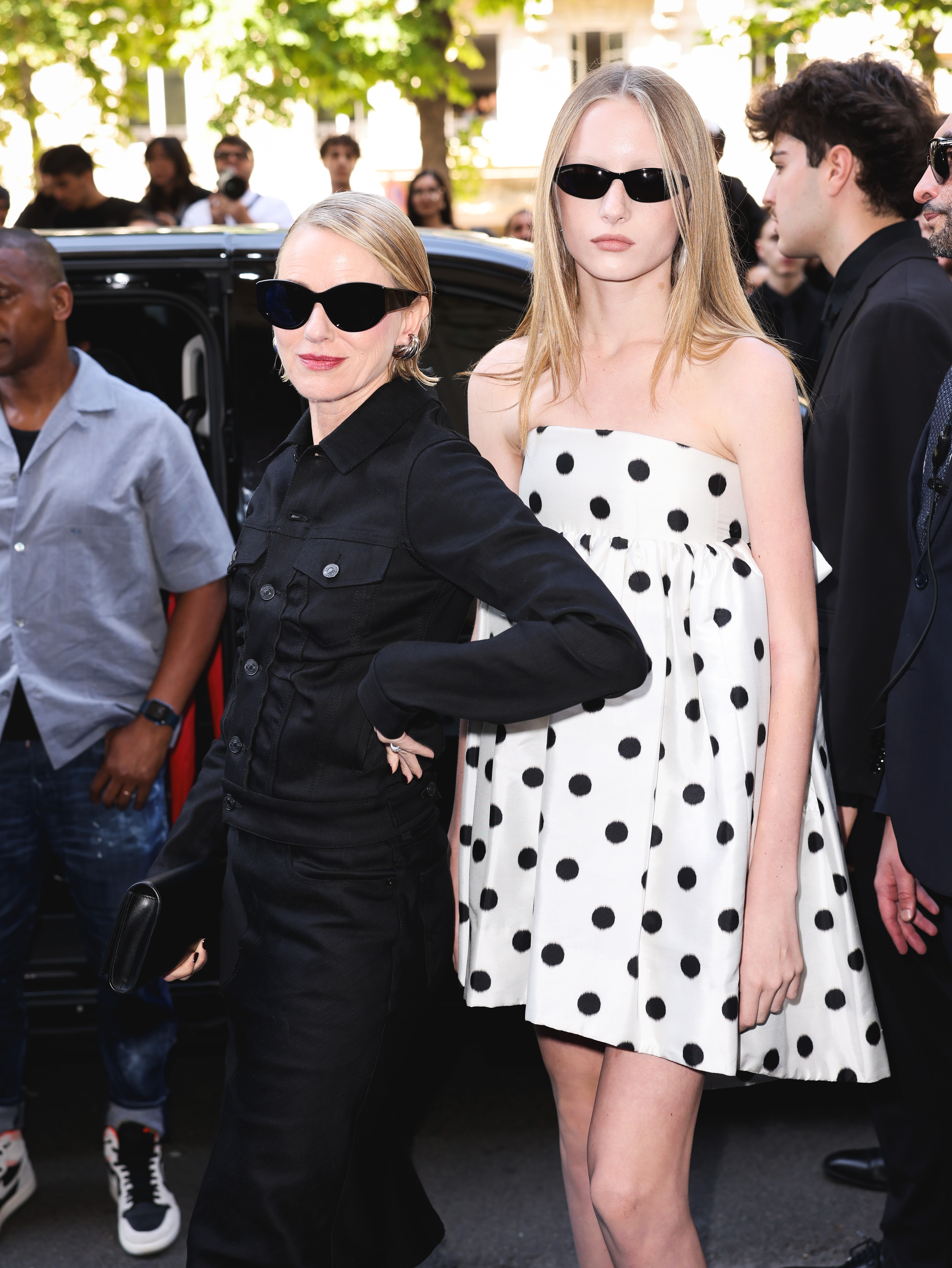 Naomi Watts and Kai Schreiber at the Balenciaga Haute Couture Fall/Winter 2025/2026 show as part of Paris Fashion Week on July 9, 2025, in France. | Source: Getty Images