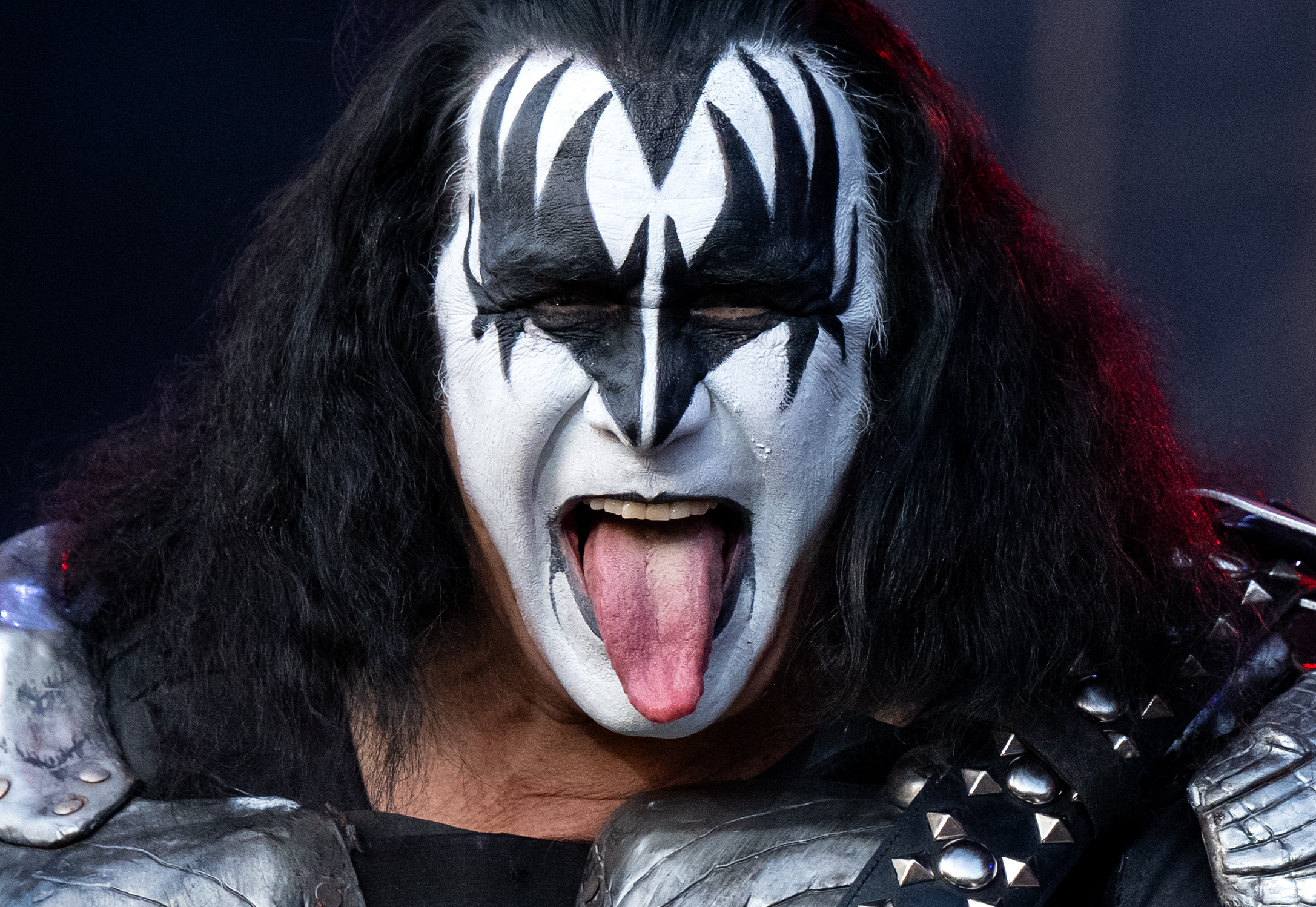 Gene Simmons performing during Kiss' farewell world tour, "End of the Road," on June 17, 2023, in Bavaria, Munich. | Source: Getty Images