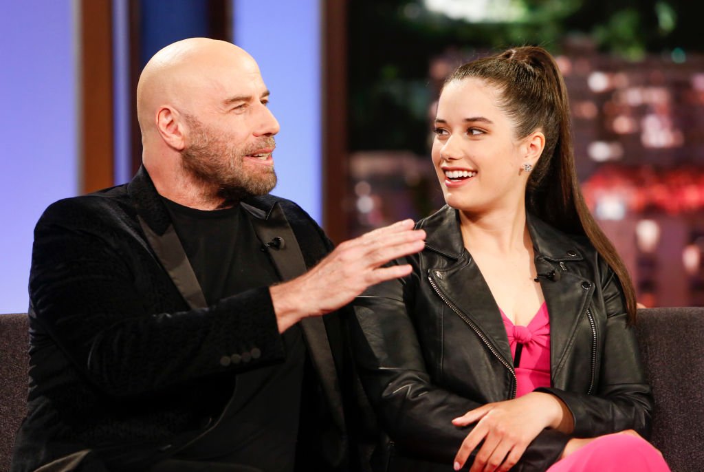John Travolta and Ella Travolta on the set of  "Jimmy Kimmel Live!", May 2019 | Source: Getty Images