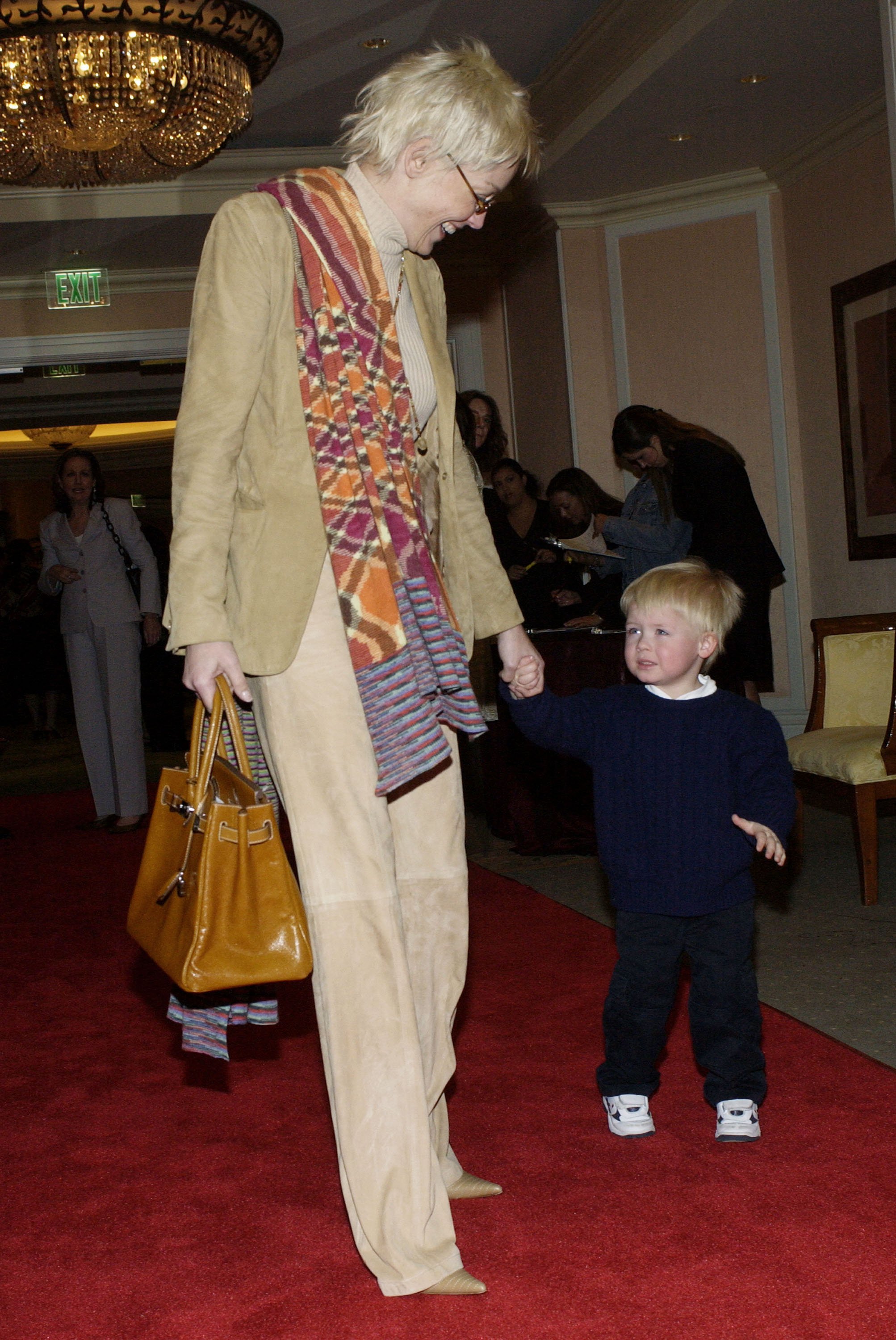 Sharon Stone and her son during the InStyle Sneak Peek at Red Carpet Fashion for The Awards Season in Beverly Hills, California, on January 21, 2004. | Source: Chris Weeks/FilmMagic/Getty Images