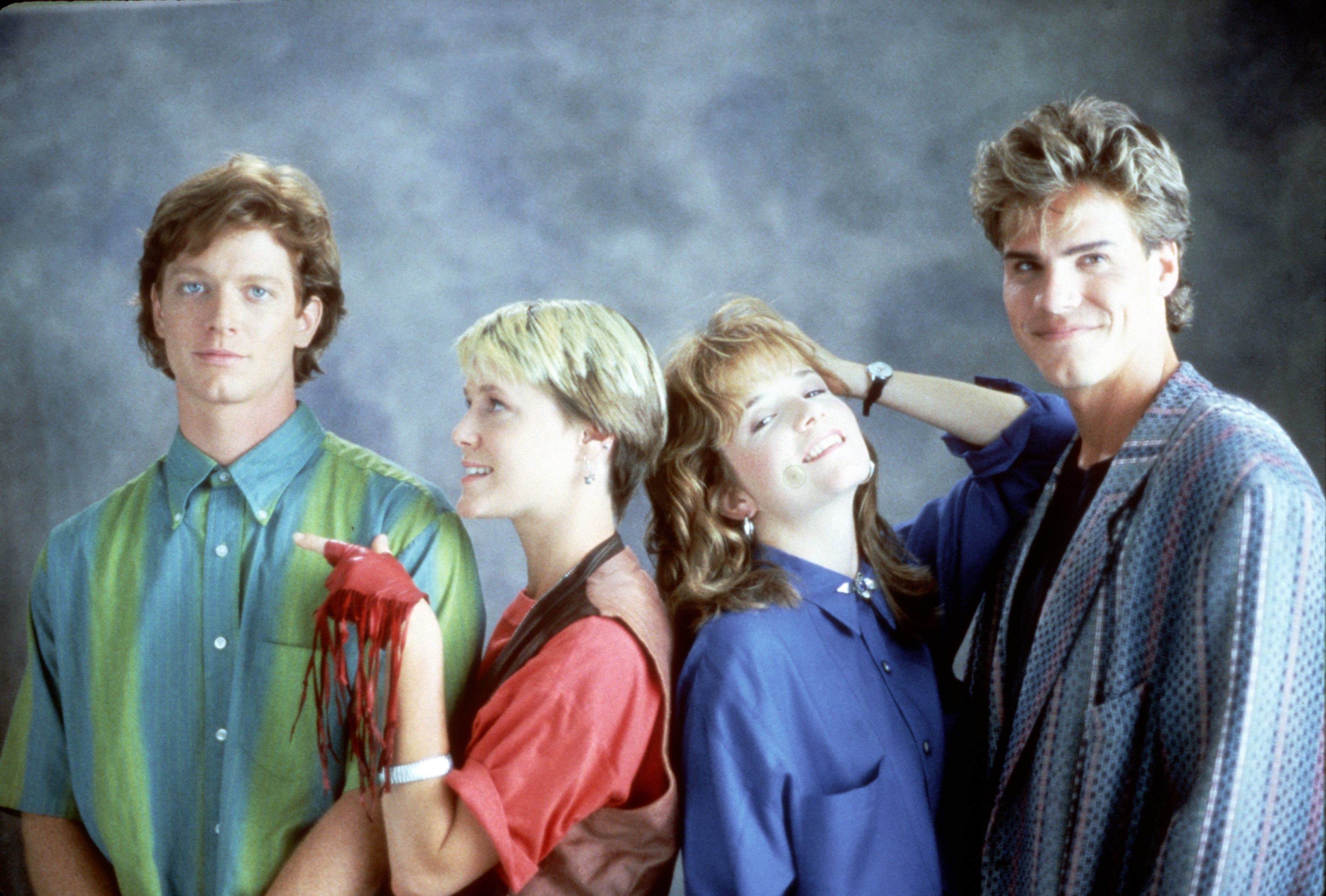 From left to right, actors Eric Stoltz, Mary Stuart Masterson, Lea Thompson and Craig Sheffer, the stars of the film 'Some Kind of Wonderful.' | Source: Getty Images