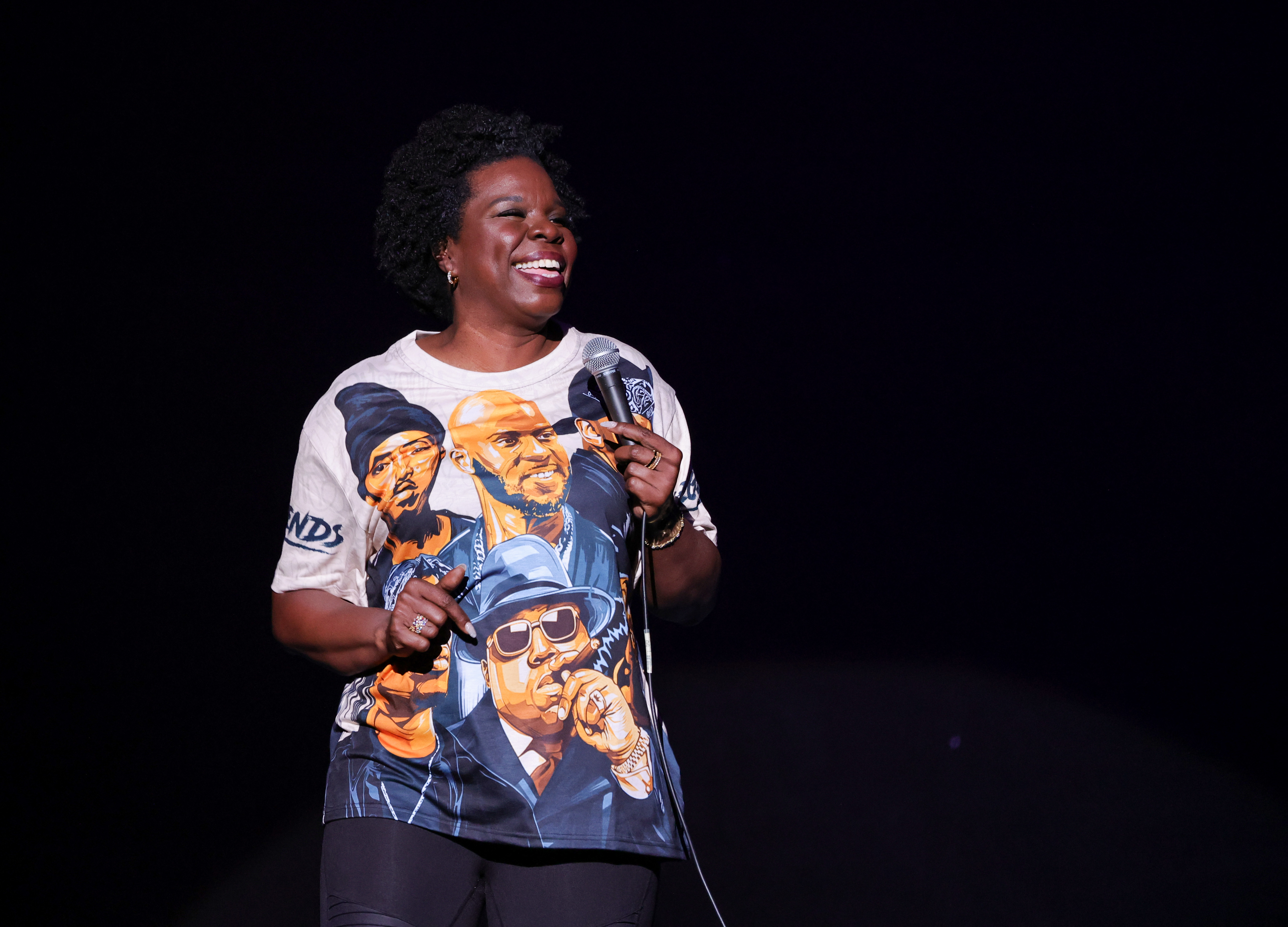 Leslie Jones performs her stand-up comedy routine on a stop of the Leslie Jones: Live Tour at The Theater at Virgin Hotels Las Vegas on May 26, 2023, in Las Vegas, Nevada. | Source: Getty Images