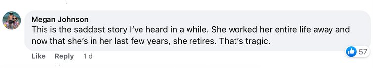 Screenshot eines Kommentars zur Geschichte von Melba Mebane. | Quelle: facebook.com/dailymail