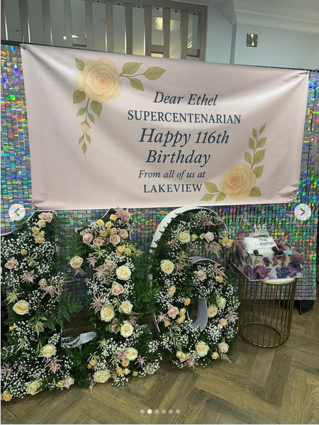 Ethel May Caterham's birthday party setup, from a post dated August 28, 2025 | Source: Instagram/longeviquest