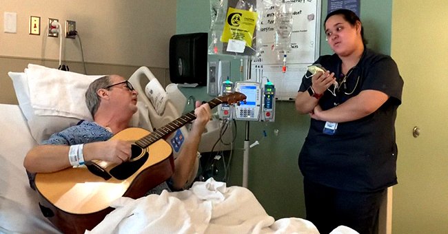 Penn y Alex cantan en el hospital. | Foto: youtube.com/Brandi Leath