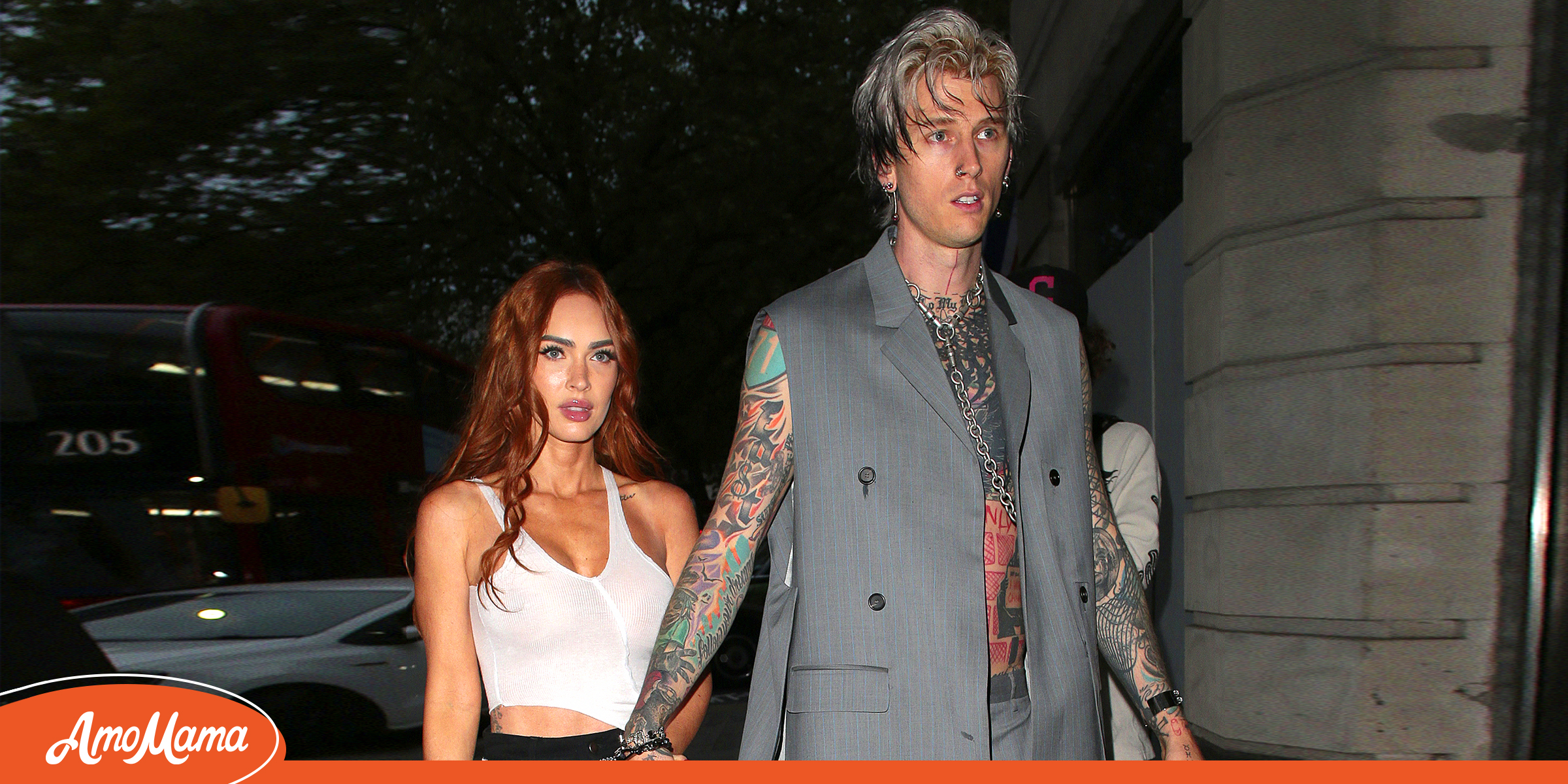 Megan Fox Displays Curves & Rib Tattoo in Sheer Tank Top for Event Attended With Machine Gun Kelly