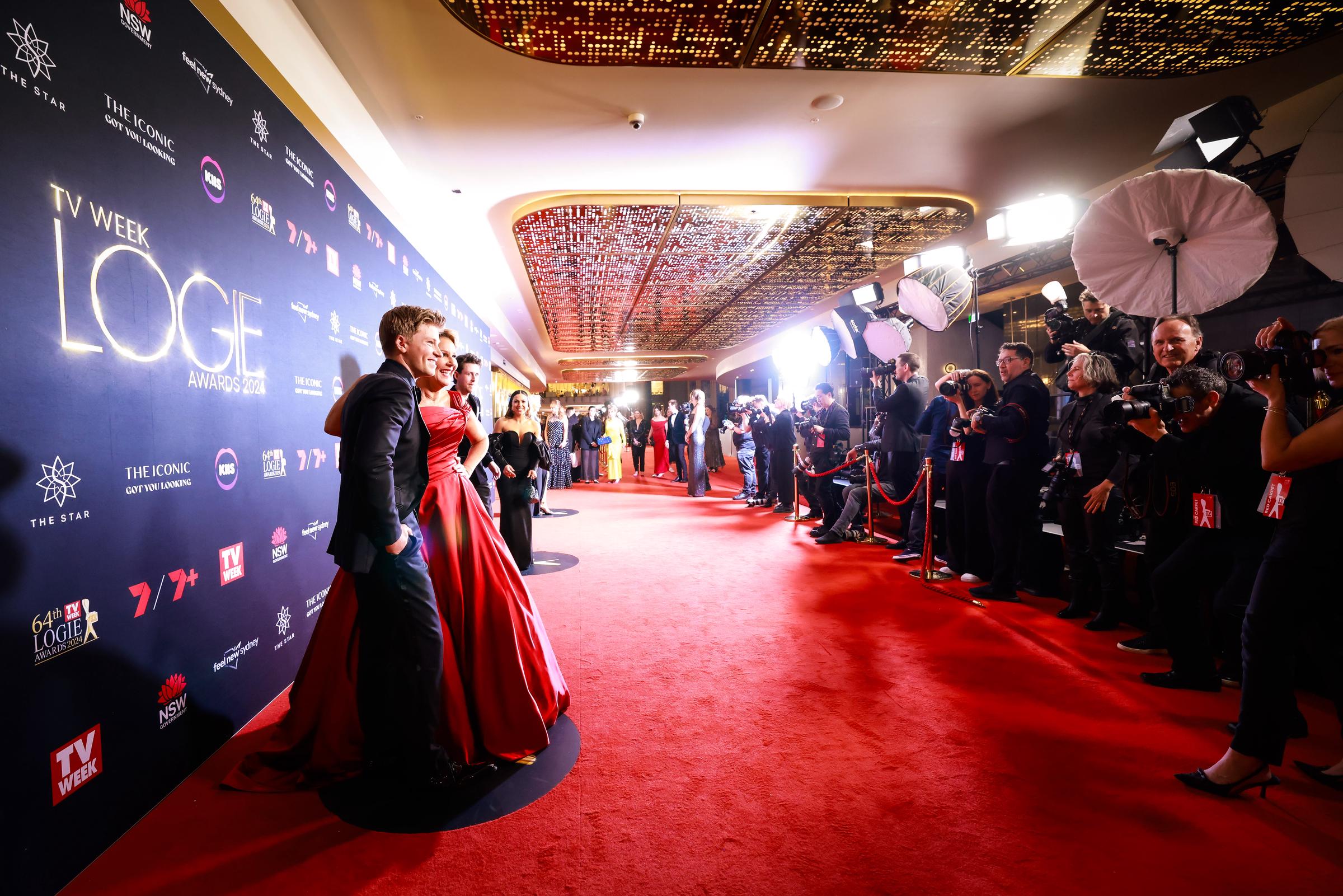 Robert Irwin and Julia Morris at the 64th TV Week Logie Awards in Sydney, Australia on August 18, 2024 | Source: Getty Images