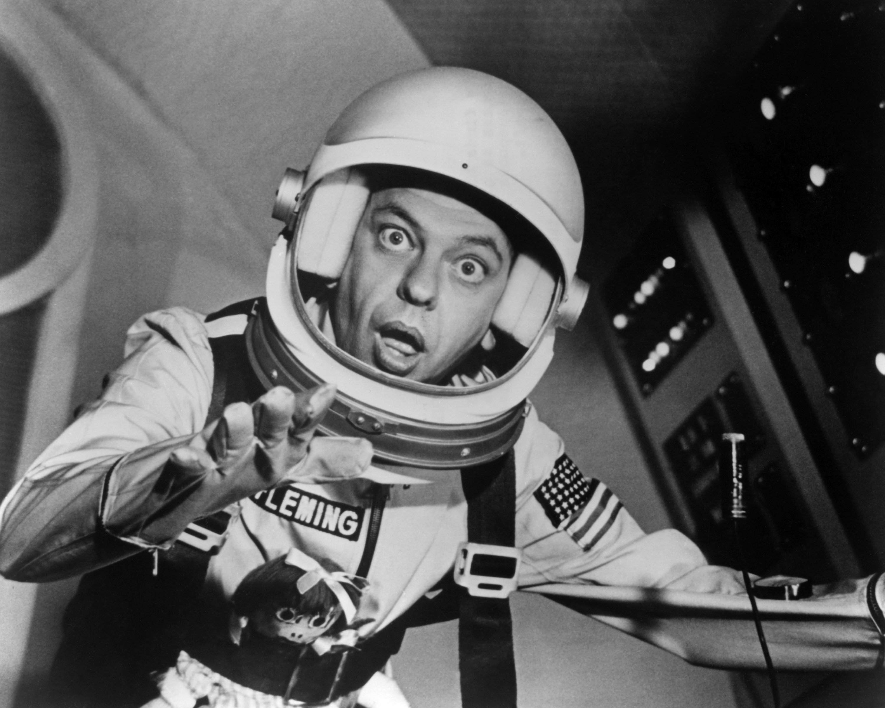 American actor and comedian Don Knotts (1924 - 2006) as Roy Fleming in the film 'The Reluctant Astronaut', 1967. | Source: Getty Images