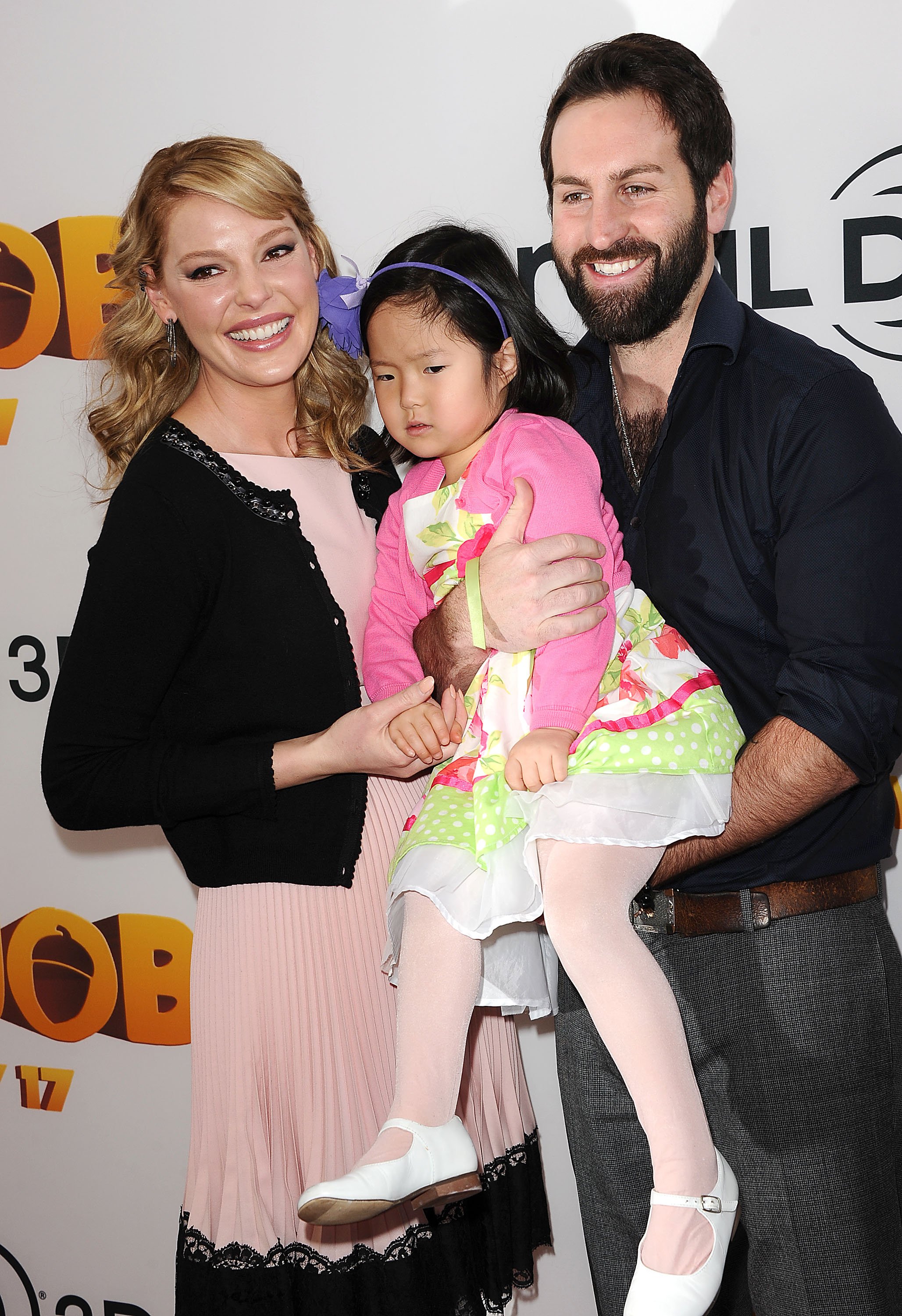 Katherine Heigl, Josh Kelley and Nancy Leigh attend the premiere of "The Nut Job" at Regal Cinemas L.A. Live in Los Angeles, California on January 11, 2014. | Source: Getty Images