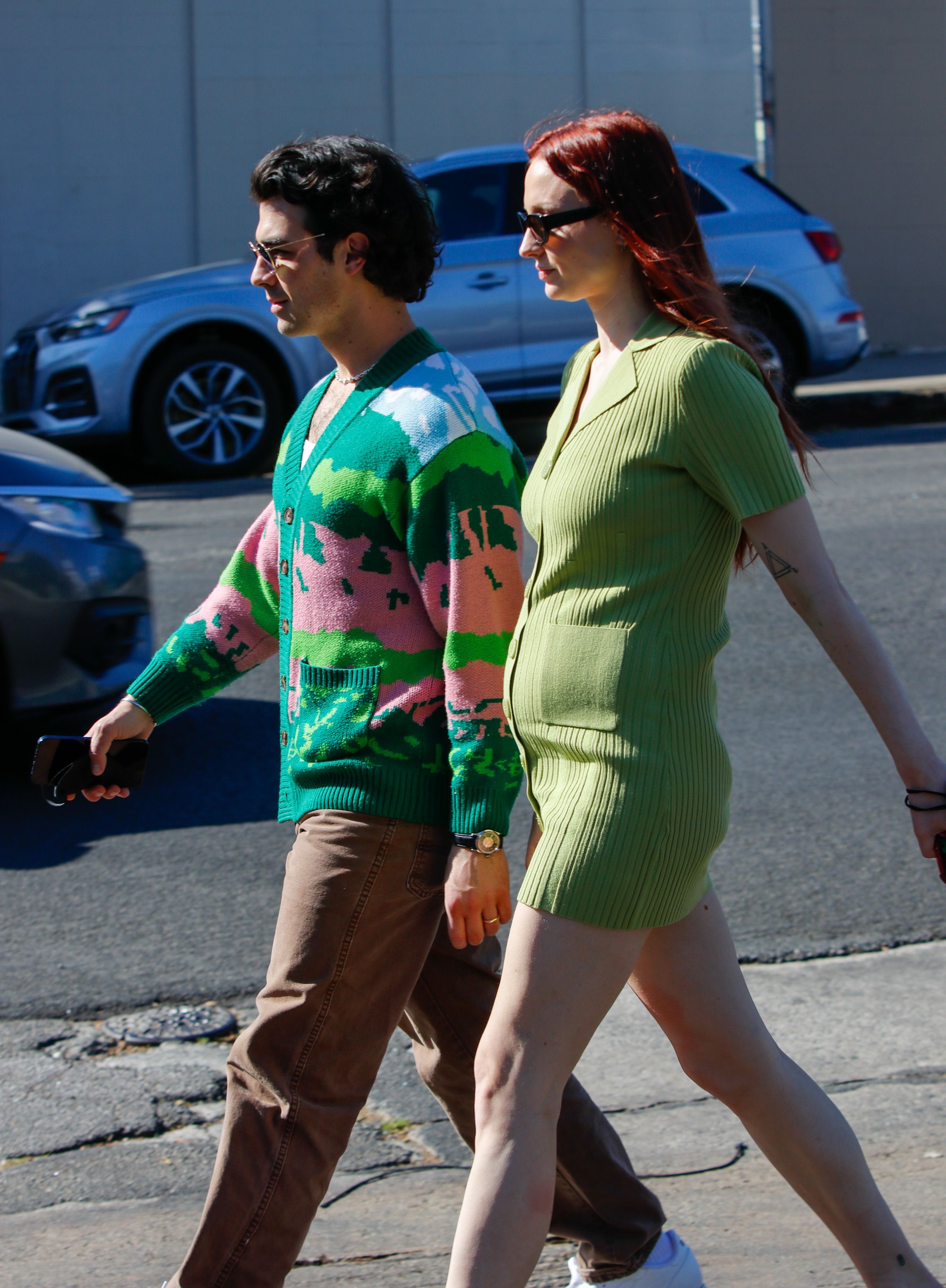 Joe Jonas and Sophie Turner on February 16, 2022 in Los Angeles, California | Source: Getty Images