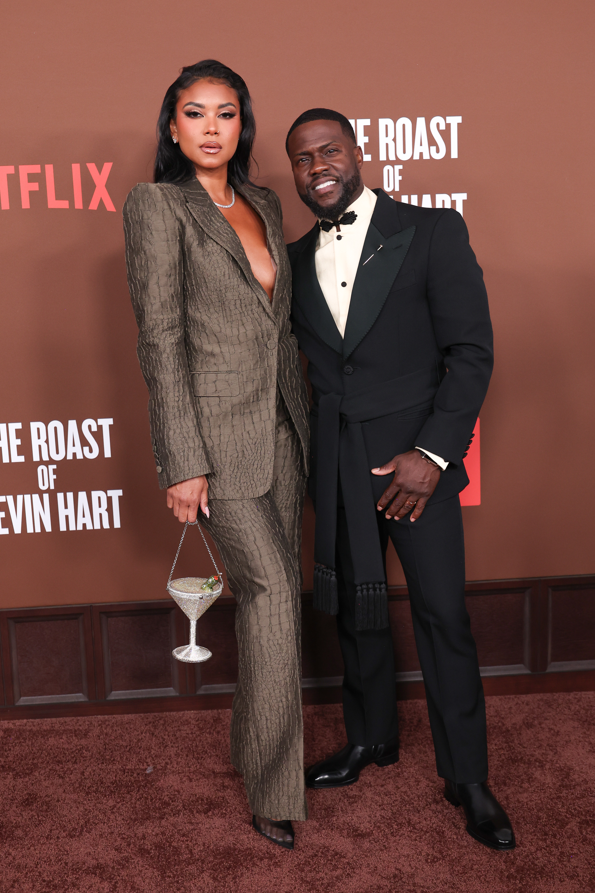 Eniko and Kevin Hart at "The Roast of Kevin Hart" red carpet during Netflix Is A Joke Fest on May 10, 2026 | Source: Getty Images