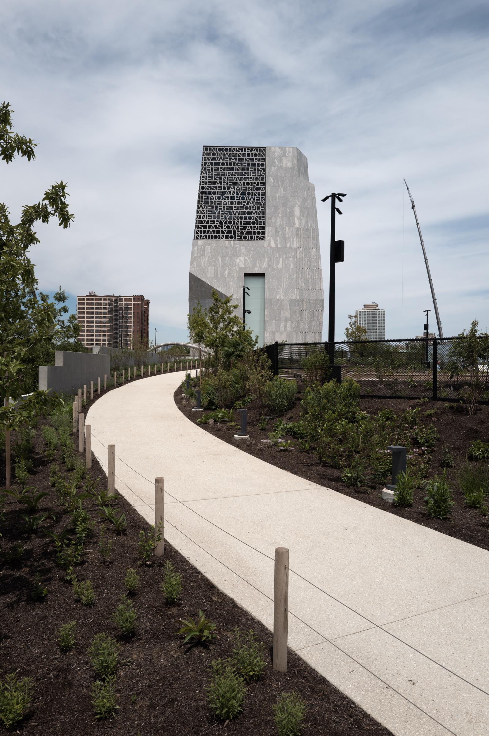 The Obama family gathered to celebrate the opening of a major new landmark on the South Side. In this photo, the museum building rose above the campus at the Obama Presidential Center on June 3, 2026, in Chicago, Illinois. | Source: Getty Images