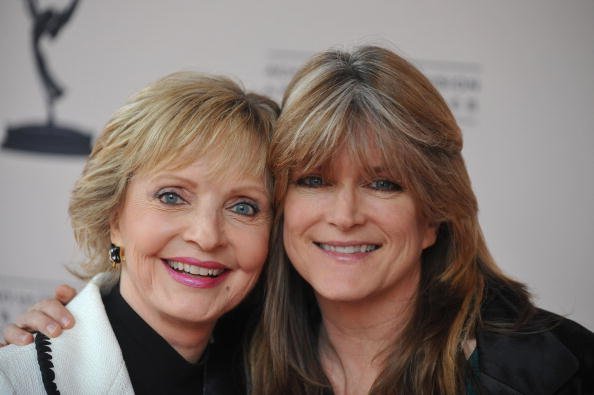 Florence Henderson and Susan Olsen poses for a picture at the Television Academy's Diversity Committee's Second Annual LGBT Event at the Leonard H. Goldenson Theatre on June 11, 2009, in North Hollywood, California. | Source: Getty Images