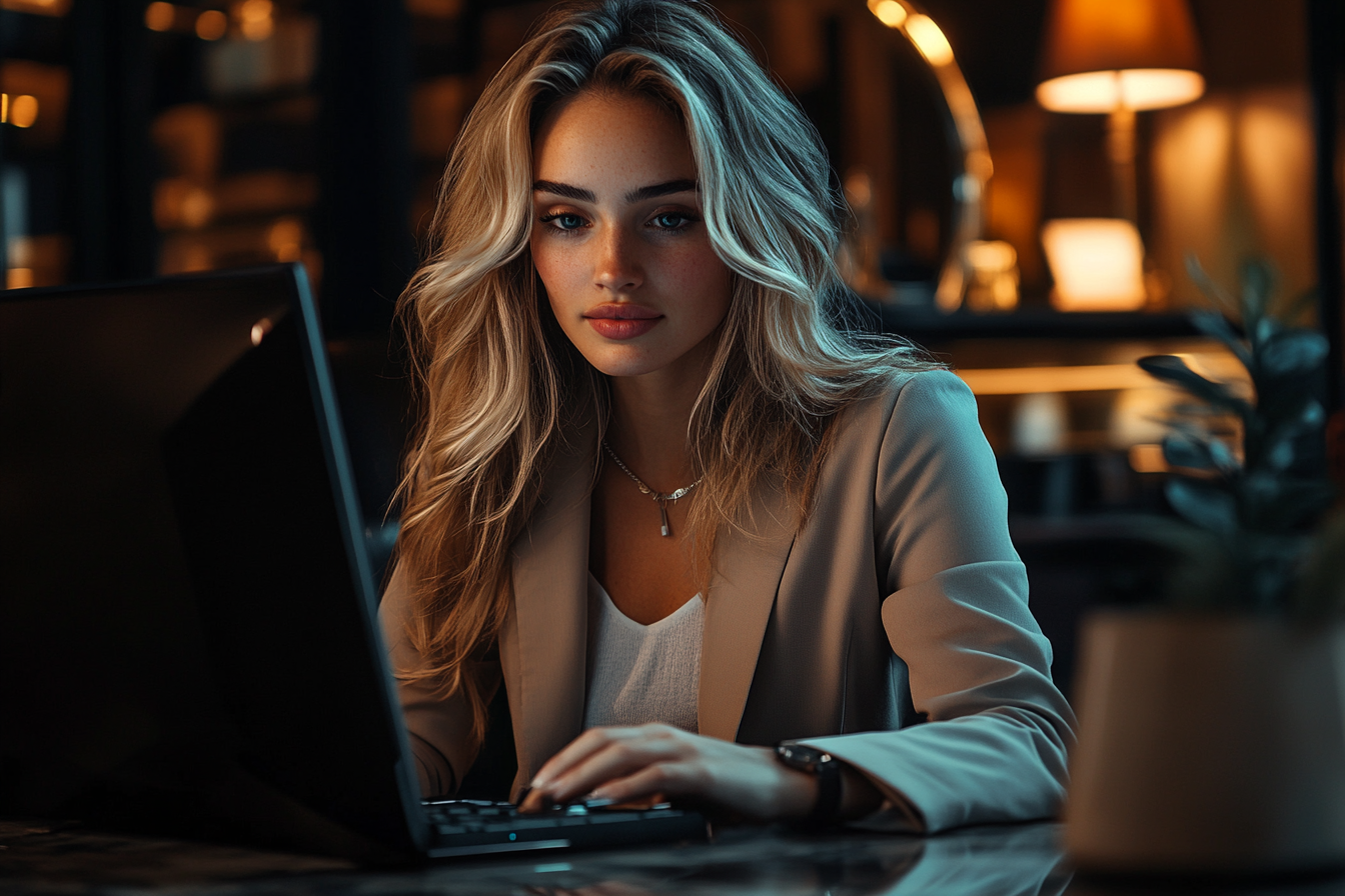 A hotel manager working on the computer | Source: Midjourney