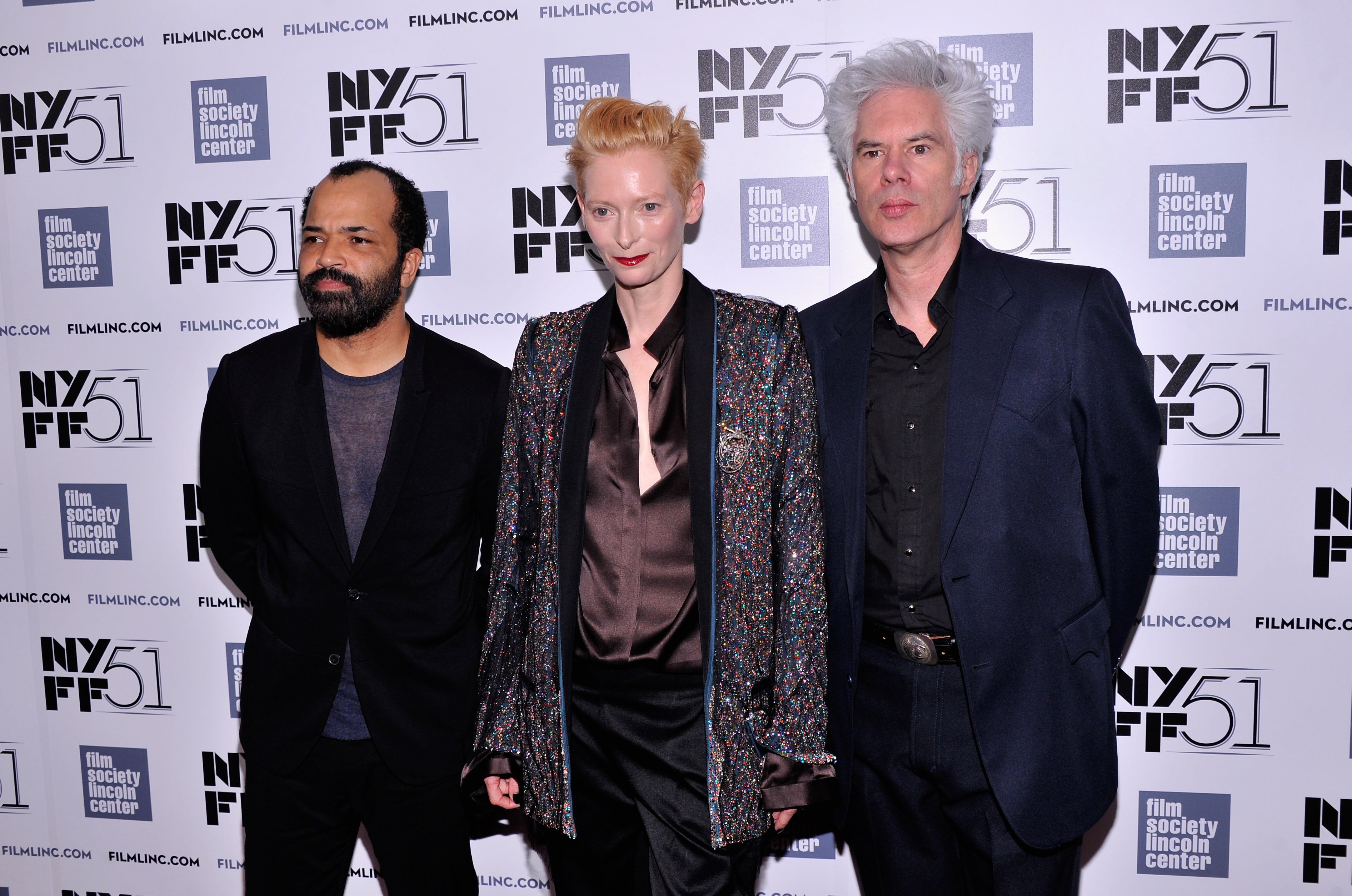 Jeffrey Wright, Tilda Swinton and director Jim Jarmusch attend the "Only Lovers Left Alive" premiere during the 51st New York Film Festival on October 10, 2013 in New York City. | Source: Getty Images
