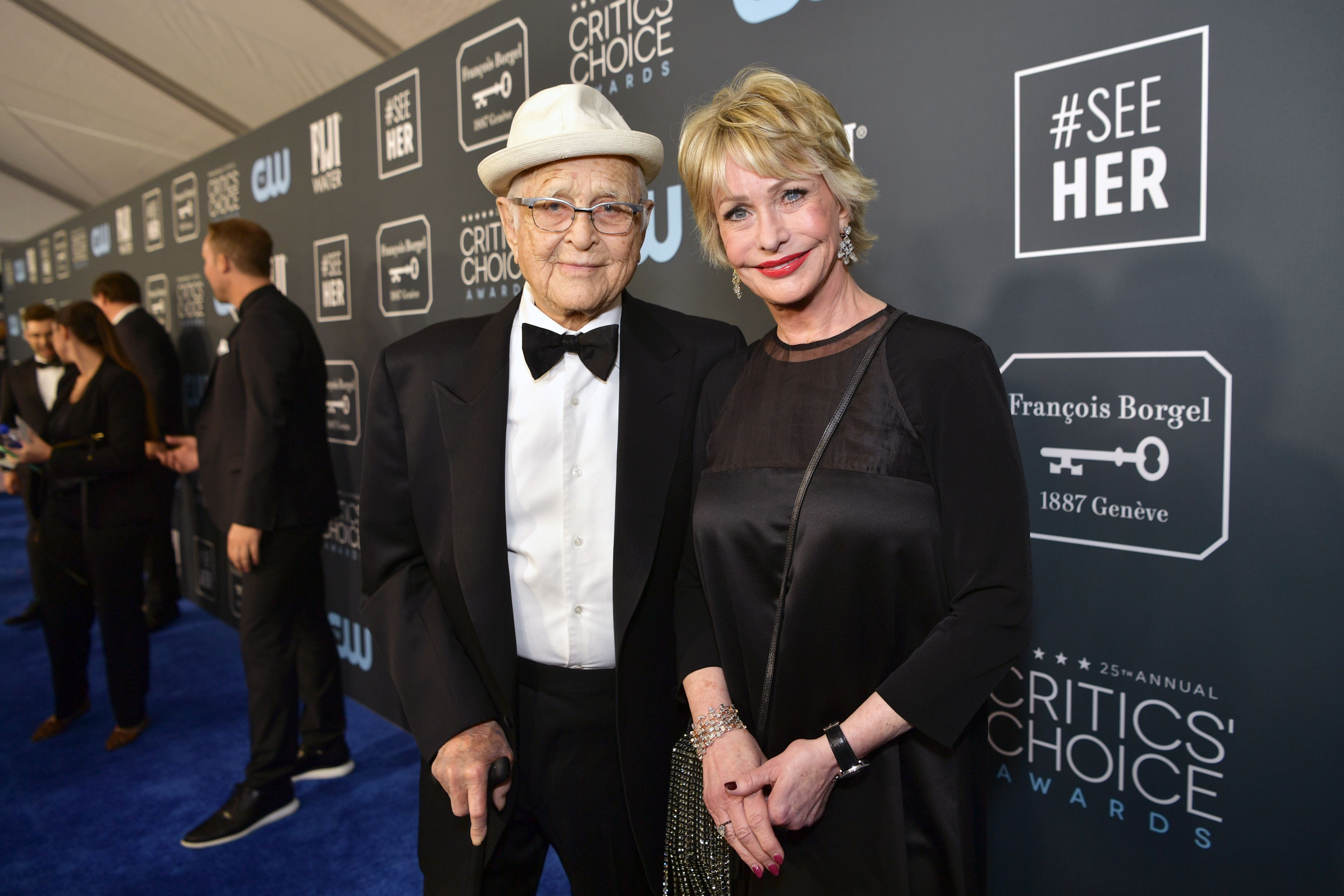 Norman Lear and Lyn Lear attend the 25th Annual Critics' Choice Awards at Barker Hangar on January 12, 2020 in Santa Monica, California | Source: Getty Images