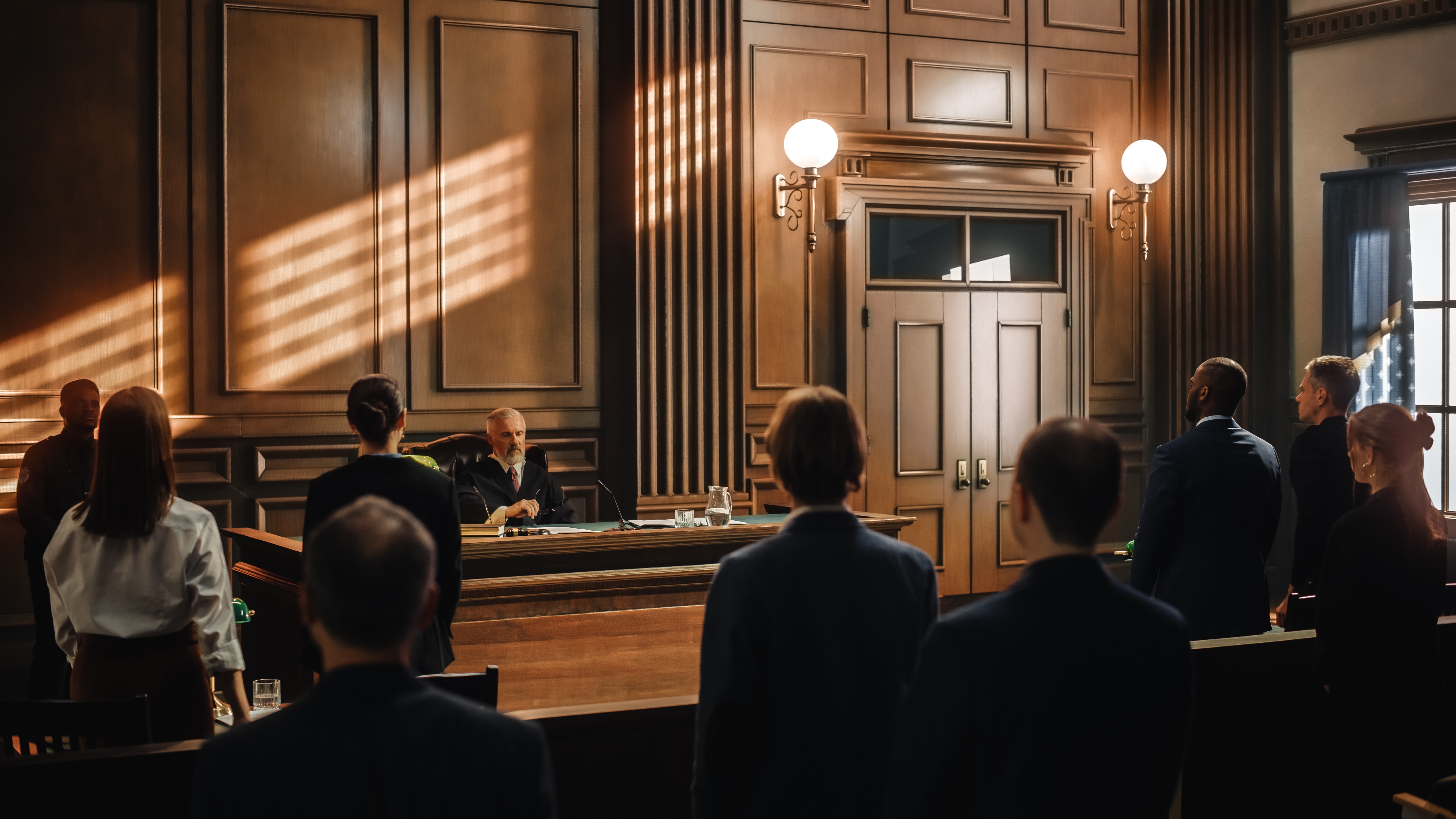 A courtroom during a case hearing | Source: Shutterstock