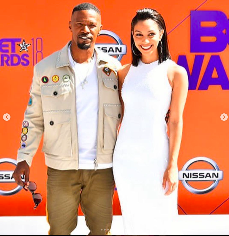 Jamie and Corinne Foxx posing for a picture posted on February 16, 2024 | Source: Instagram/iamjamiefoxx