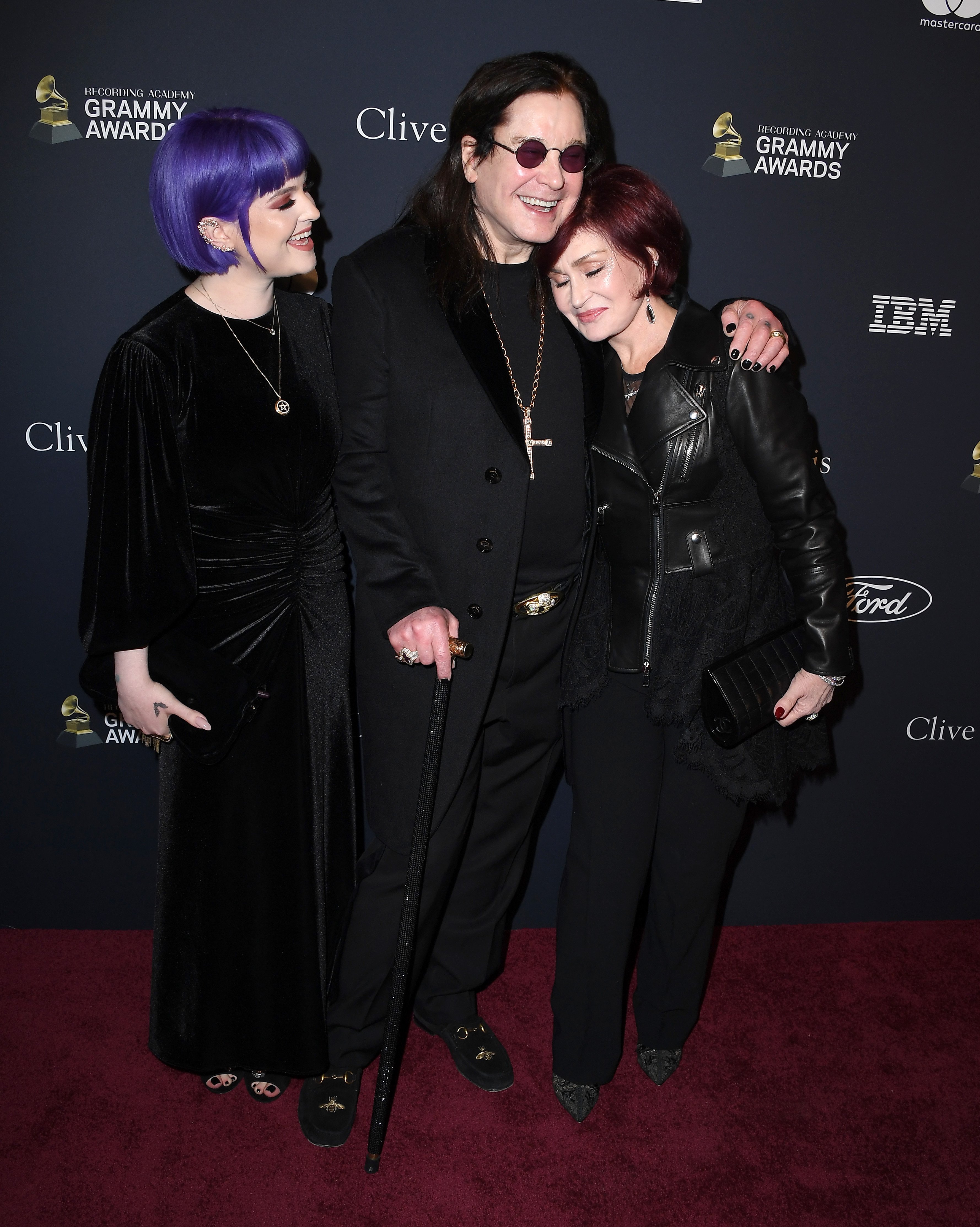 Kelly Osbourne, Ozzy Osbourn and Sharon Osbourne at The Beverly Hilton Hotel on January 25, 2020 in Beverly Hills, California | Source: Getty Images