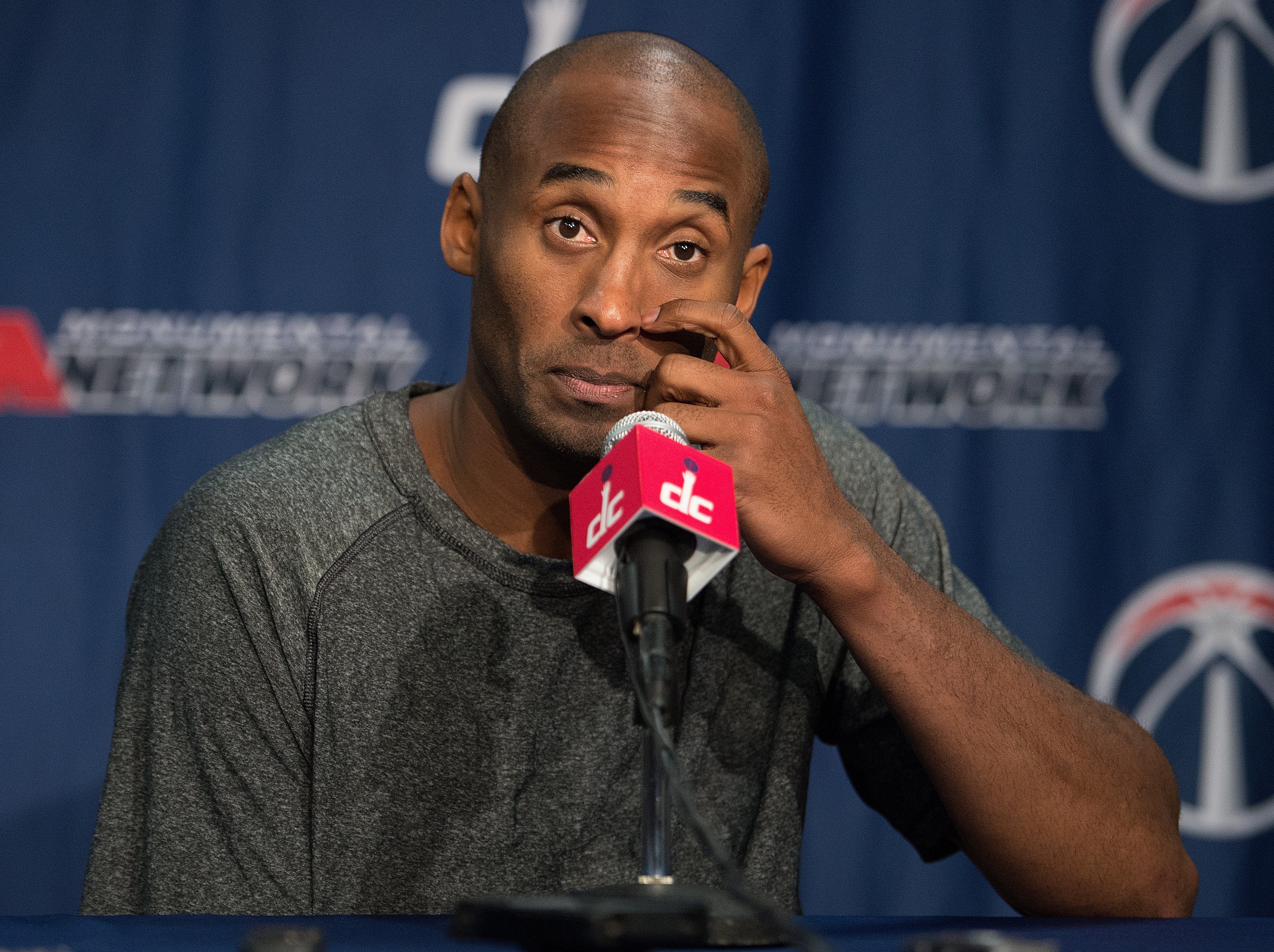 Kobe Bryant during a press conference at the Verizon Center in Washington, D.C., on November 26, 2013. | Source: Getty Images