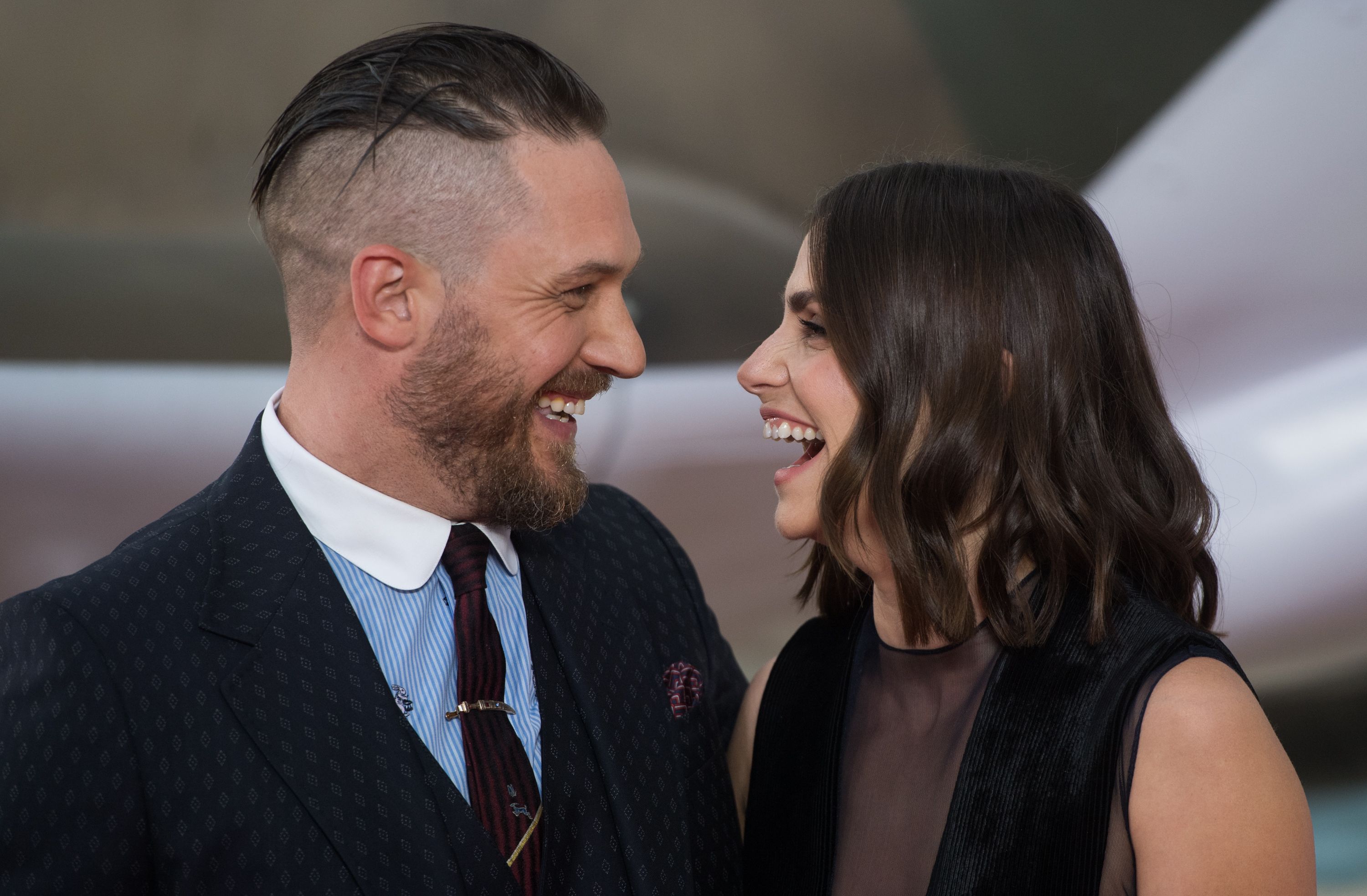 Tom Hardy and Charlotte Riley at the "Dunkirk" world premiere in 2017 in London, England | Source: Getty Images