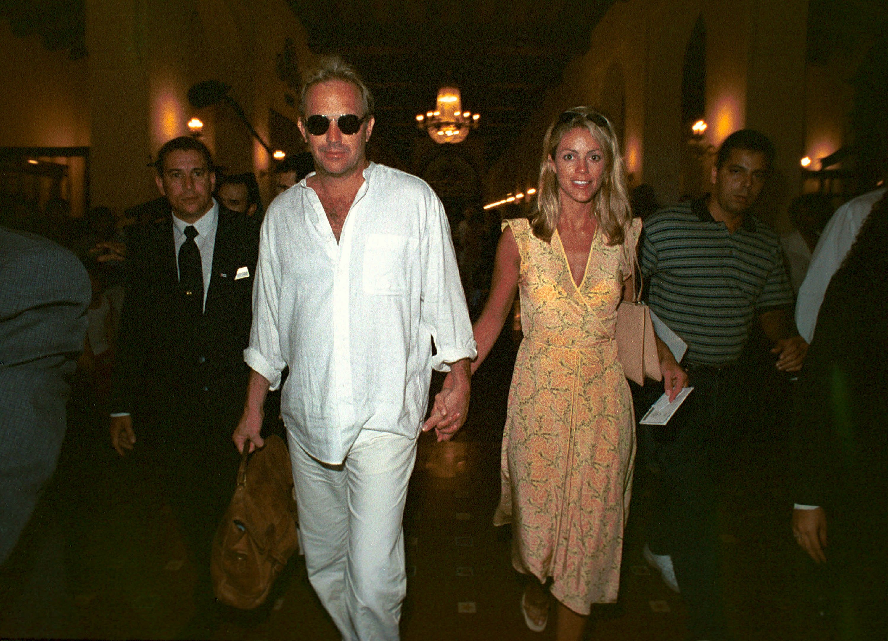 Kevin Costner and his girlfriend Christine Baumgartner at the Hotel Nacional April 9, 2001 in Havana, Cuba.  |  Source: Getty Images