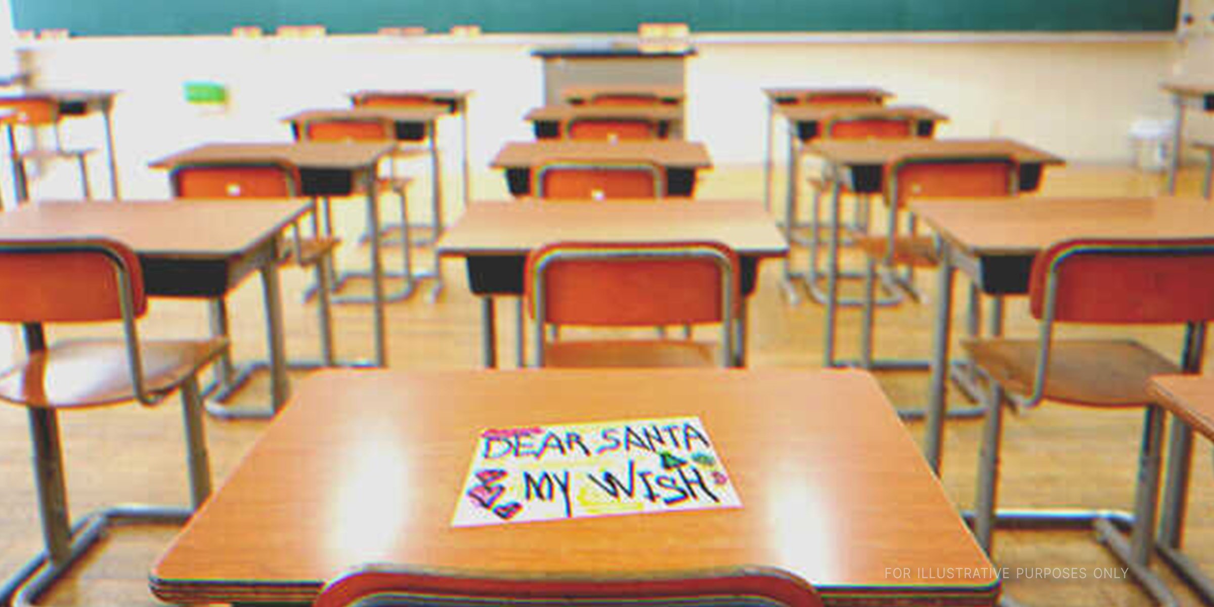 Letter On a Classroom Desk. | Source: Shutterstock