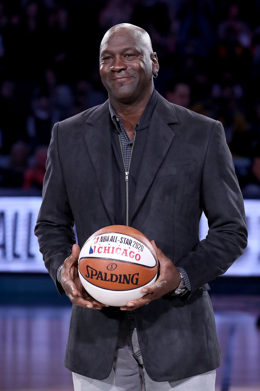 Michael Jordan, owner of the Charlotte Hornets, takes part in a ceremony honoring the 2020 NBA All-Star game. | Source: Getty Images