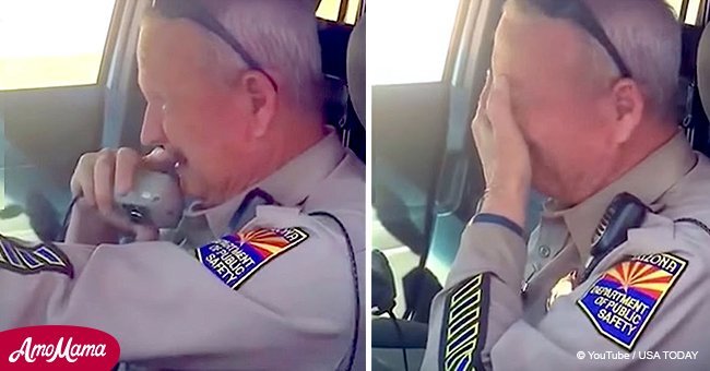 Emotional moment when Arizona trooper makes last radio call after 37 years on the job