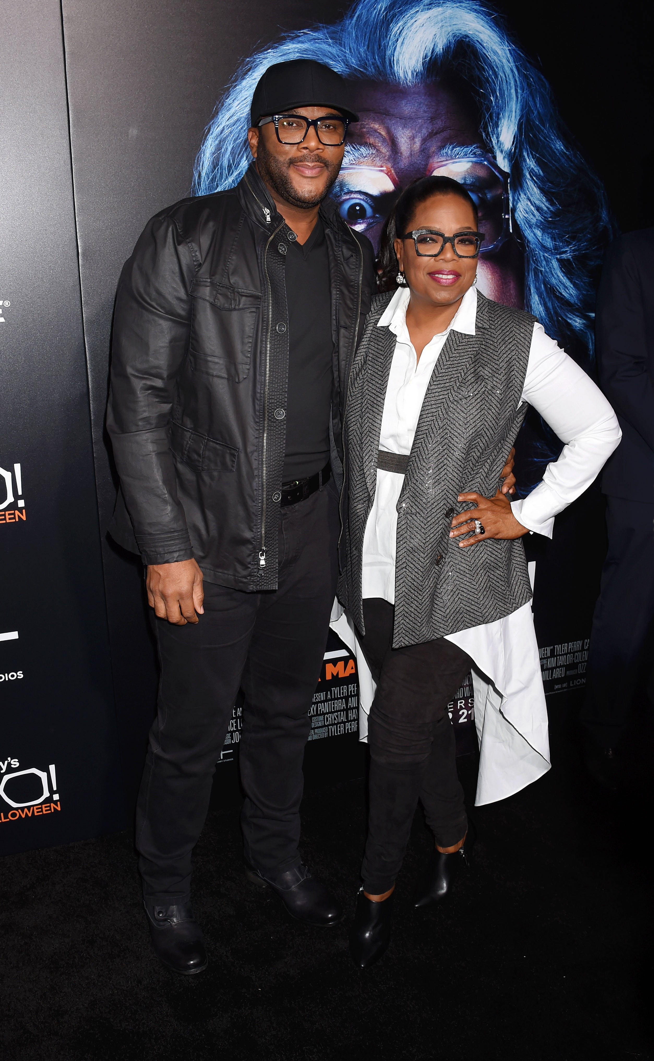 Tyler Perry and Oprah Winfrey at the premiere of 'Boo! A Madea Halloween' on Oct. 17, 2016 in California | Photo: Getty Images