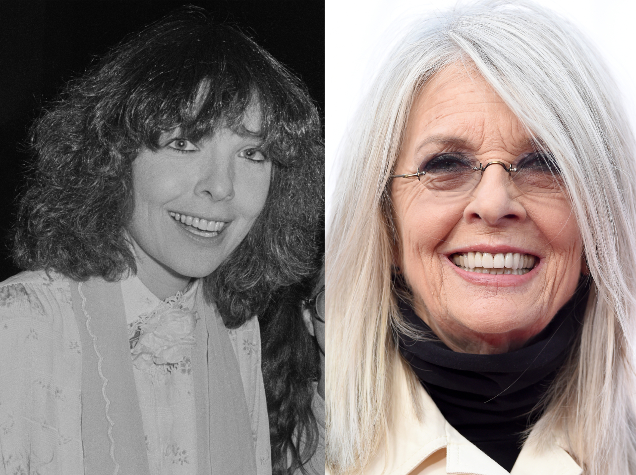 Diane Keaton, circa 1970 | Diane Keaton in 2018 | Source: Getty Images