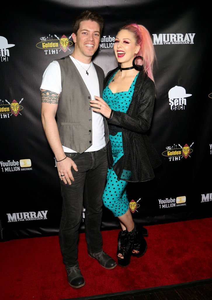 Television personality J.D. Scott (L) and model Annalee Belle attend Murray SawChuck's celebration of 1 Million YouTube subscribers at The Golden Tiki | Photo: Getty Images