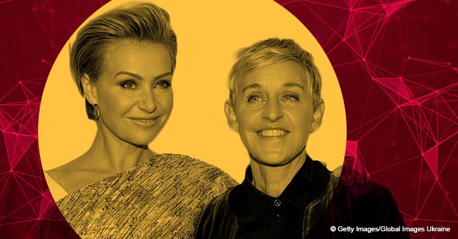 Ellen DeGeneres' wife Portia shows off her slender body working out with her 3 dogs (video)