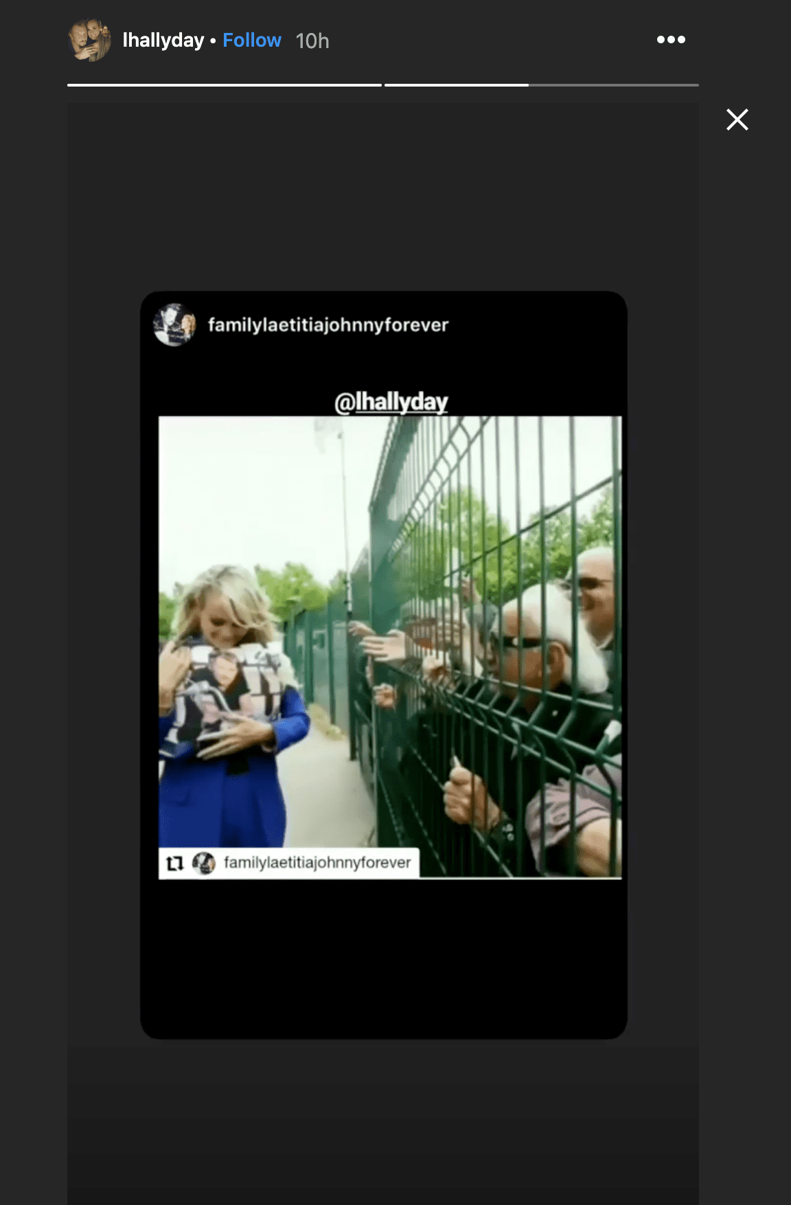 Capture d'écran de la story de Laeticia Hallyday - Ihallyday | Instagram Capture d'écran de la story de Laeticia Hallyday - Ihallyday | Instagram