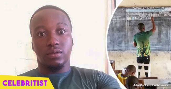 Ghanaian teacher who used a blackboard to teach in computing class goes viral