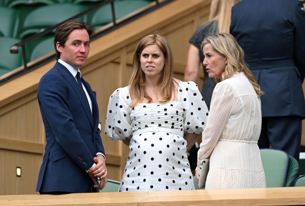 Edo Mapelli Mozzi and Princess Beatrice, during day 10 of the Wimbledon Tennis Championships at the All England Lawn Tennis and Croquet Club on July 08, 2021 in London, England. | Source: Getty Images