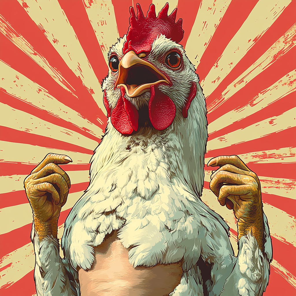 A stripping chicken | Source: Midjourney