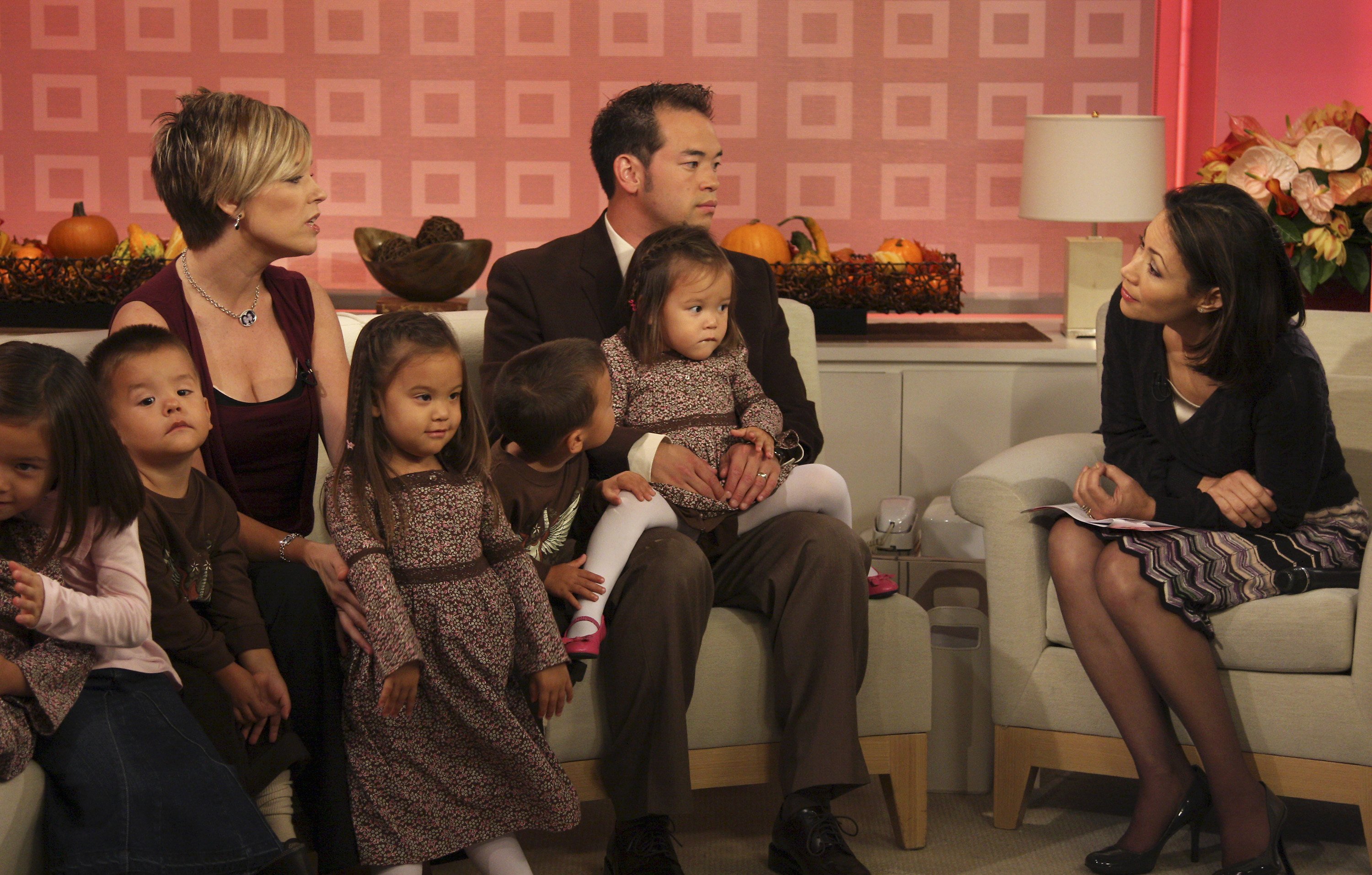 Jon and Kate Gosselin on NBC News with their sextuplets in 2007 | Source: Getty Images