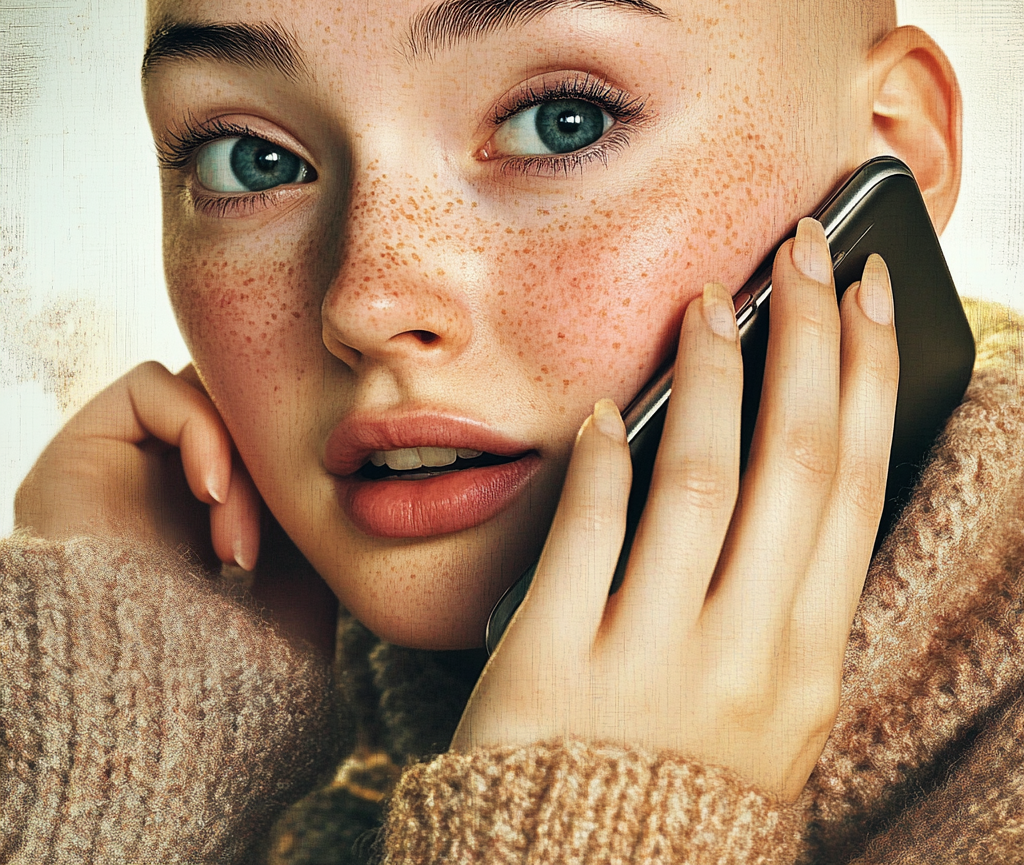 A woman talking on the phone | Source: Midjourney