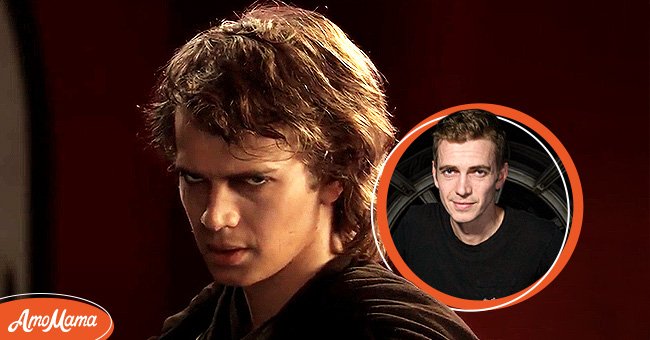 Hayden Christensen portraying Anakin Skywalker in the "Star Wars" prequel trilogy [left]. Christensen on October 29, 2019, in Anaheim, California. | Source: Getty Images