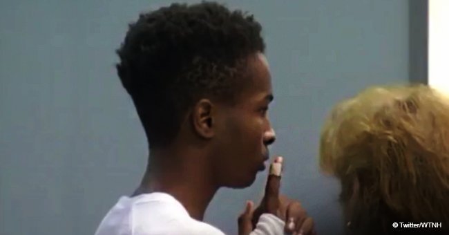 Teen murder suspect collapses during his hearing after praying 'I'm a good soul' in dramatic video