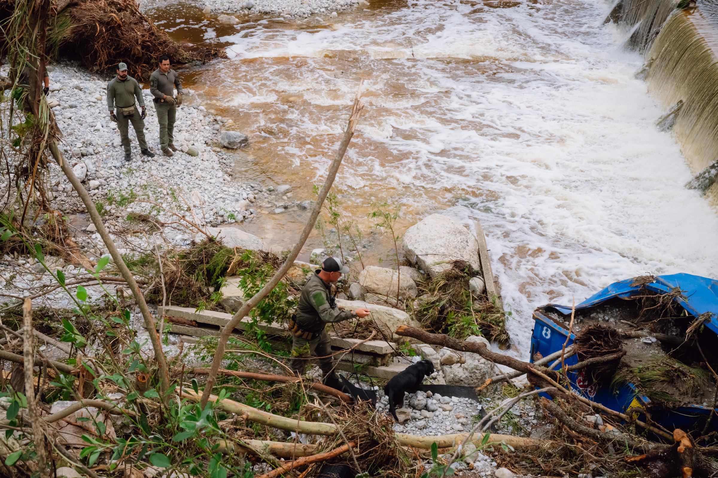 Emergency teams search areas damaged by flood in Kerr County, Texas on July 5, 2025. | Source: Getty Images