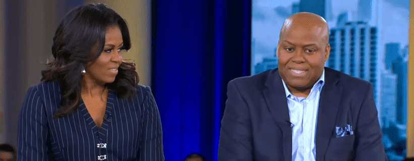 Former first lady Michelle Obama and her brother Craig Robinson talk about their bond on "Good Morning America." | Photo: YouTube/Good Morning America
