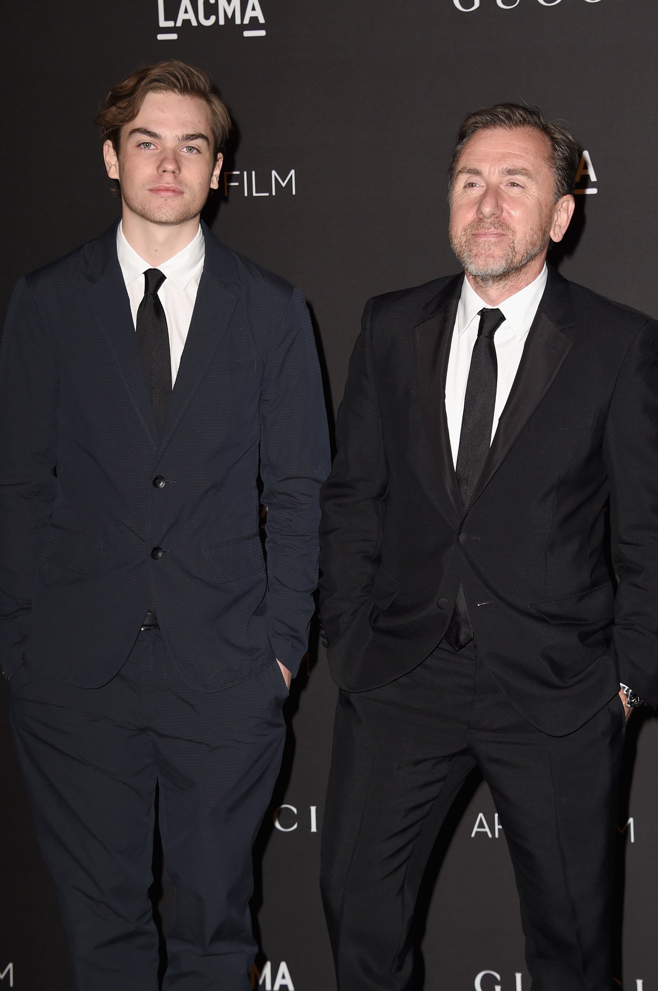 Actor Tim Roth (R) and Cormac Roth at LACMA on November 1, 2014 in Los Angeles, California. | Source: Getty Images